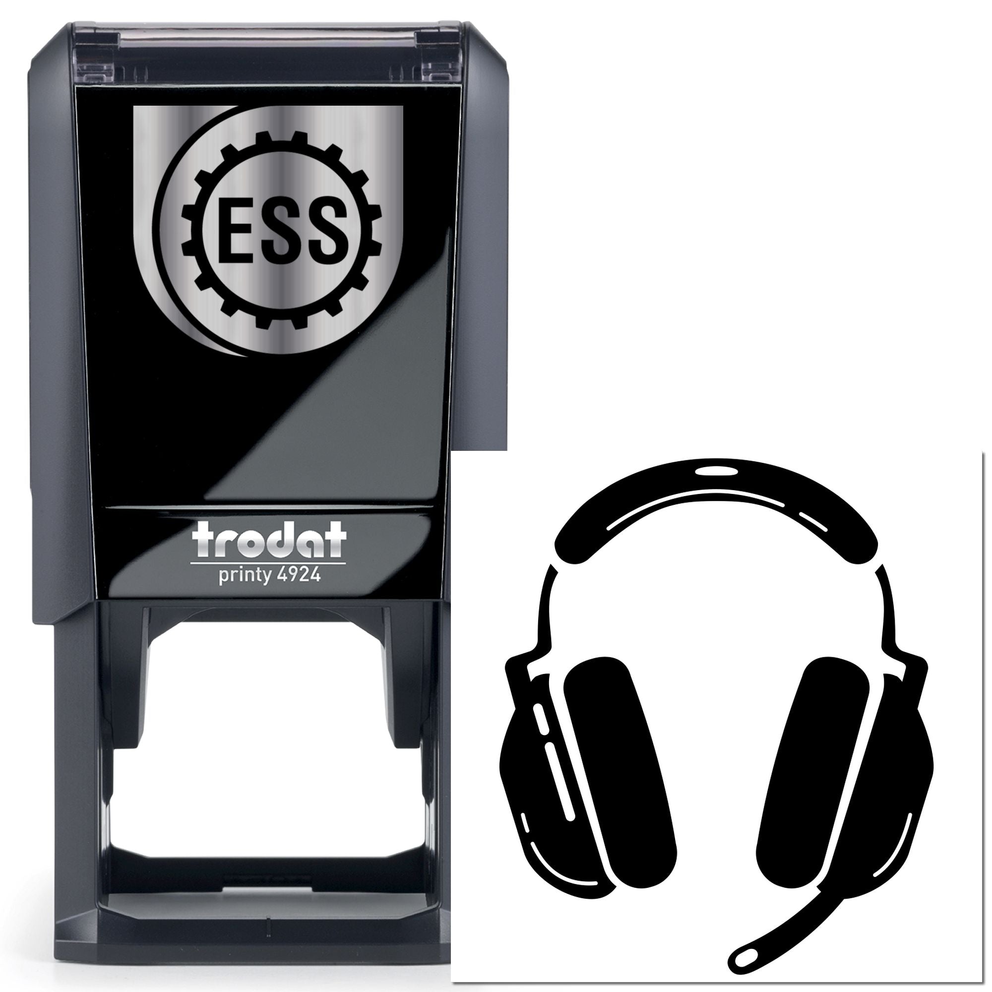 Self-Inking Headphones Icon Paper Goods Stamp