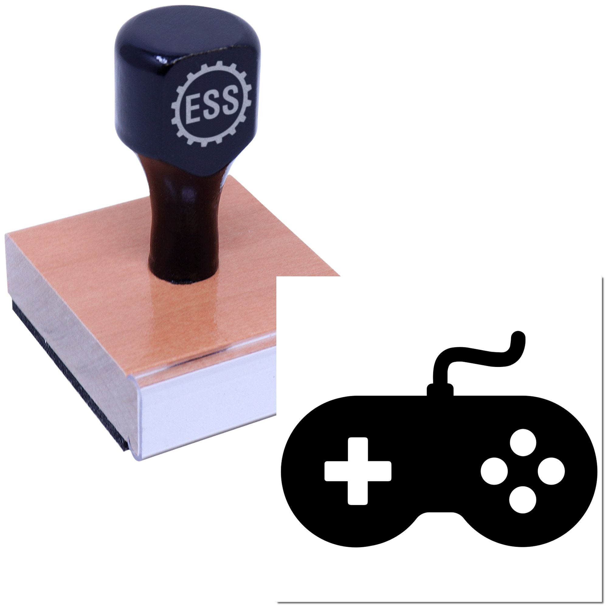 Classic Gaming Controller Note Card Rubber Stamp