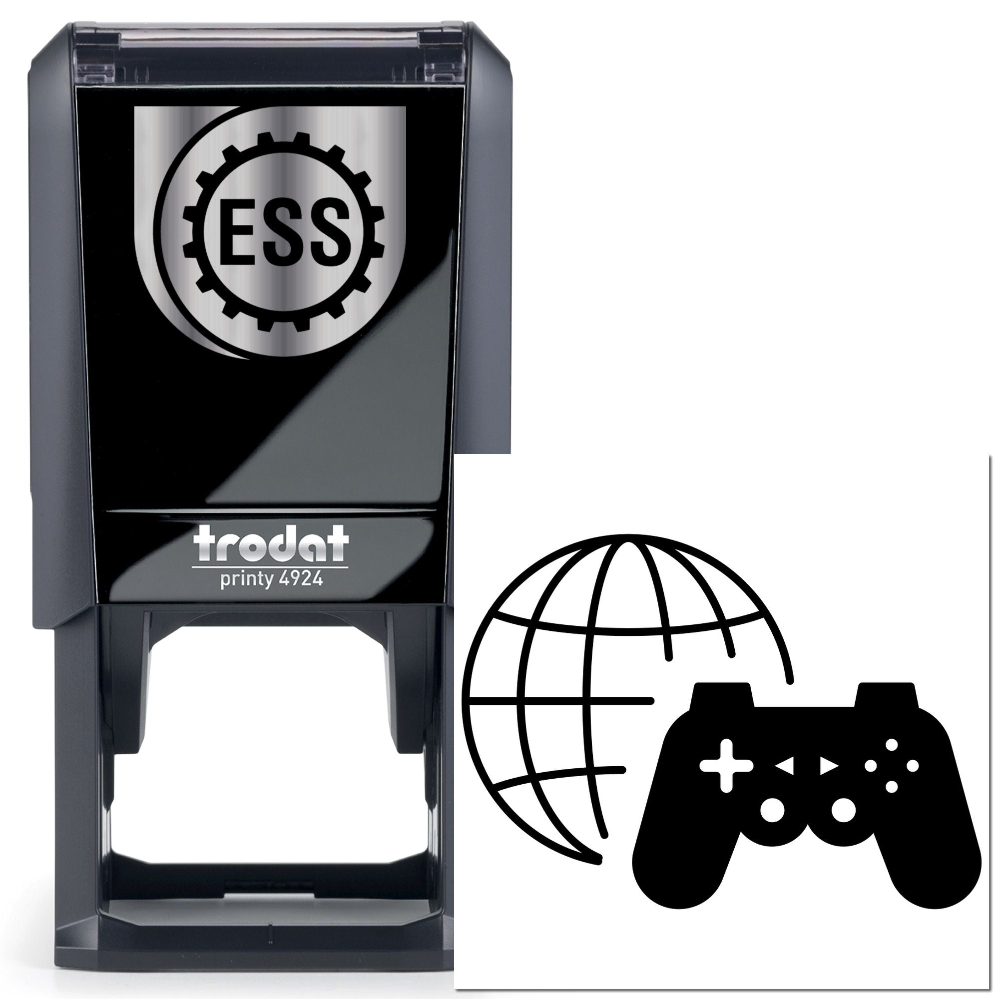 Self-Inking Global Gaming Mini Card Stamp