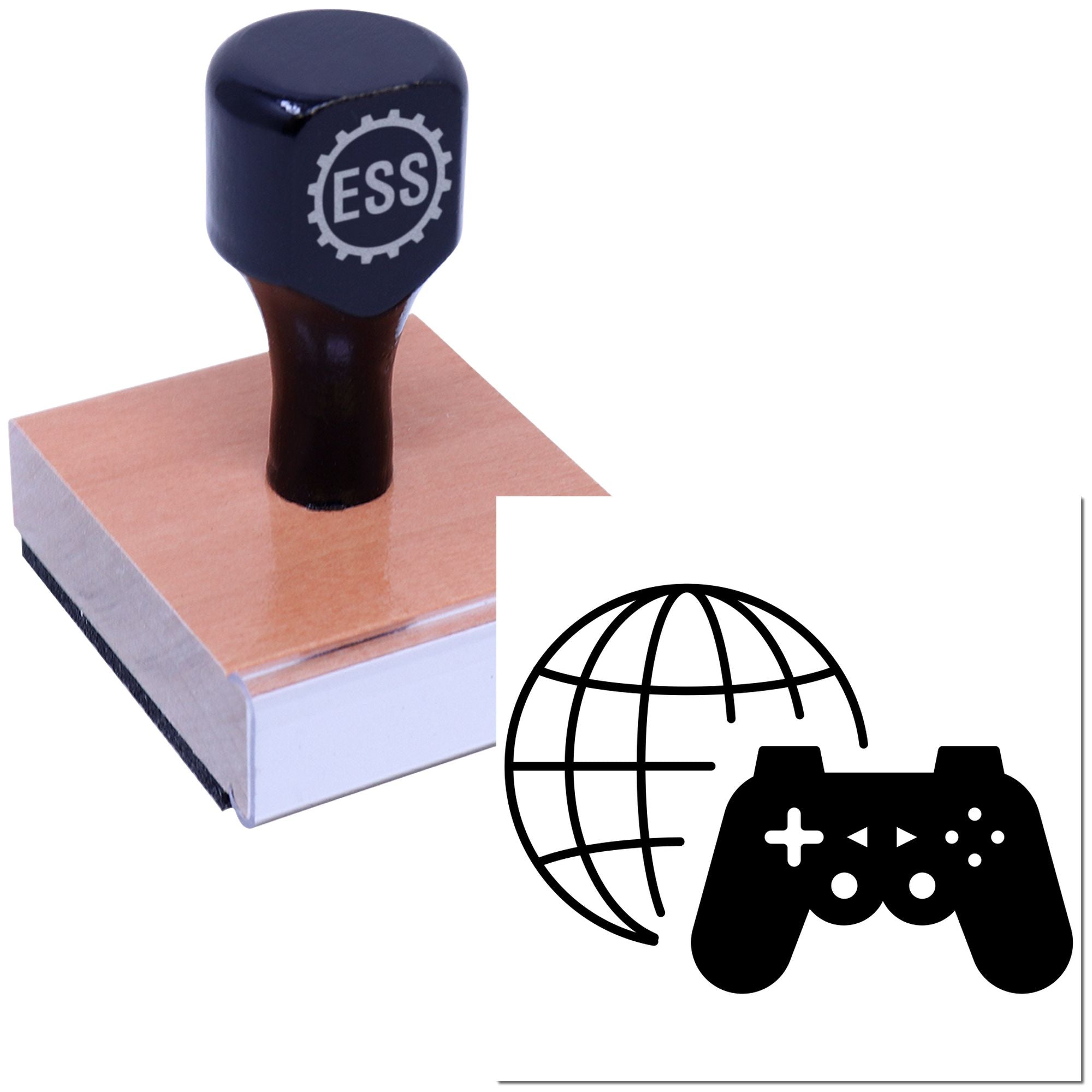 Global Gaming Network Postcard Rubber Stamp