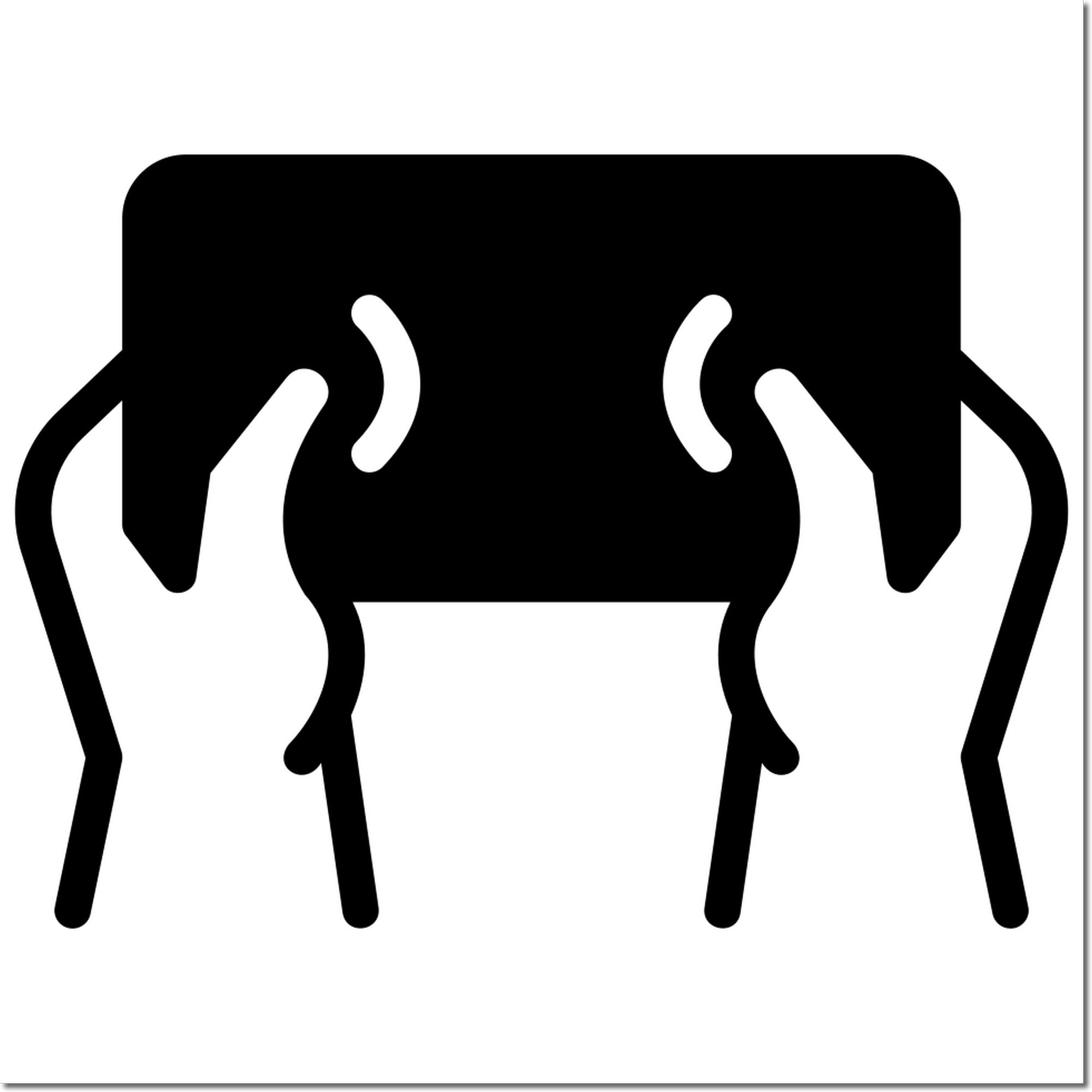 Duo Hands Holding Mobile Gaming Device Hand Stamp