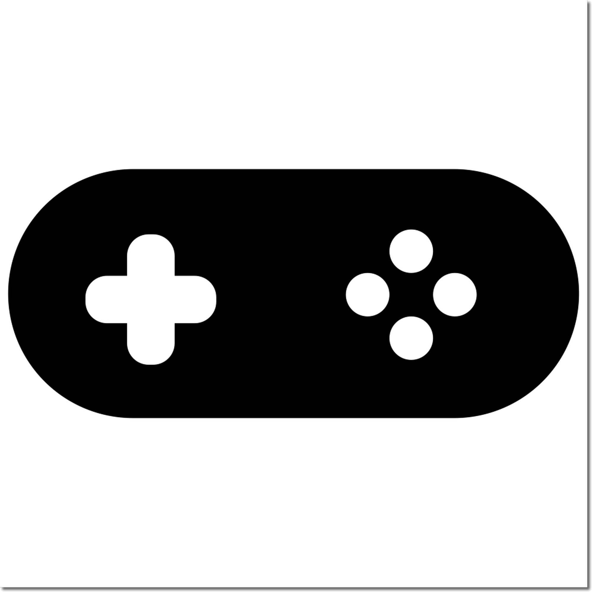 Duo Retro Black Minimal Gaming Controller Hand Stamp