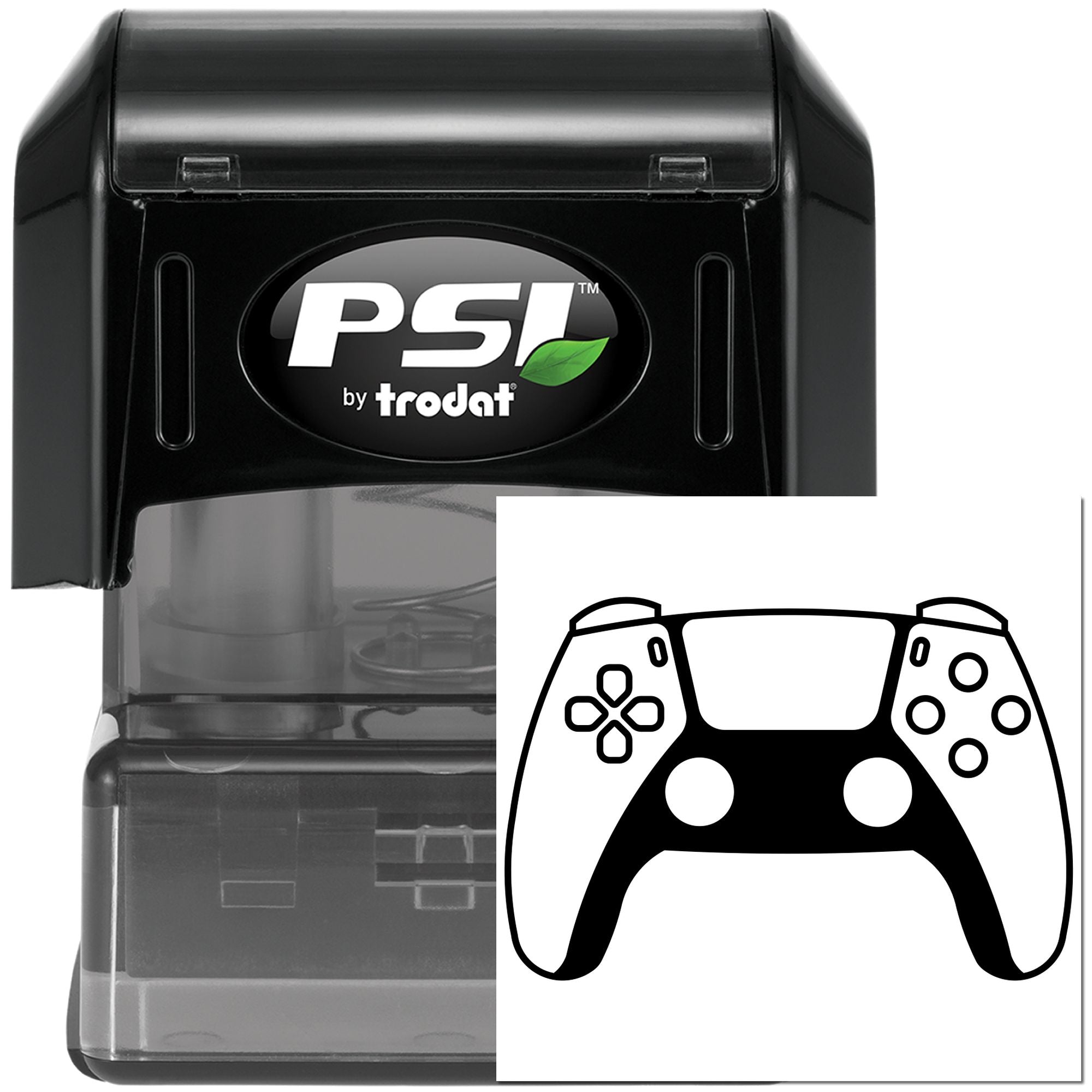 Pre-Inked Gaming Controller Silhouette Favor Tag Stamp