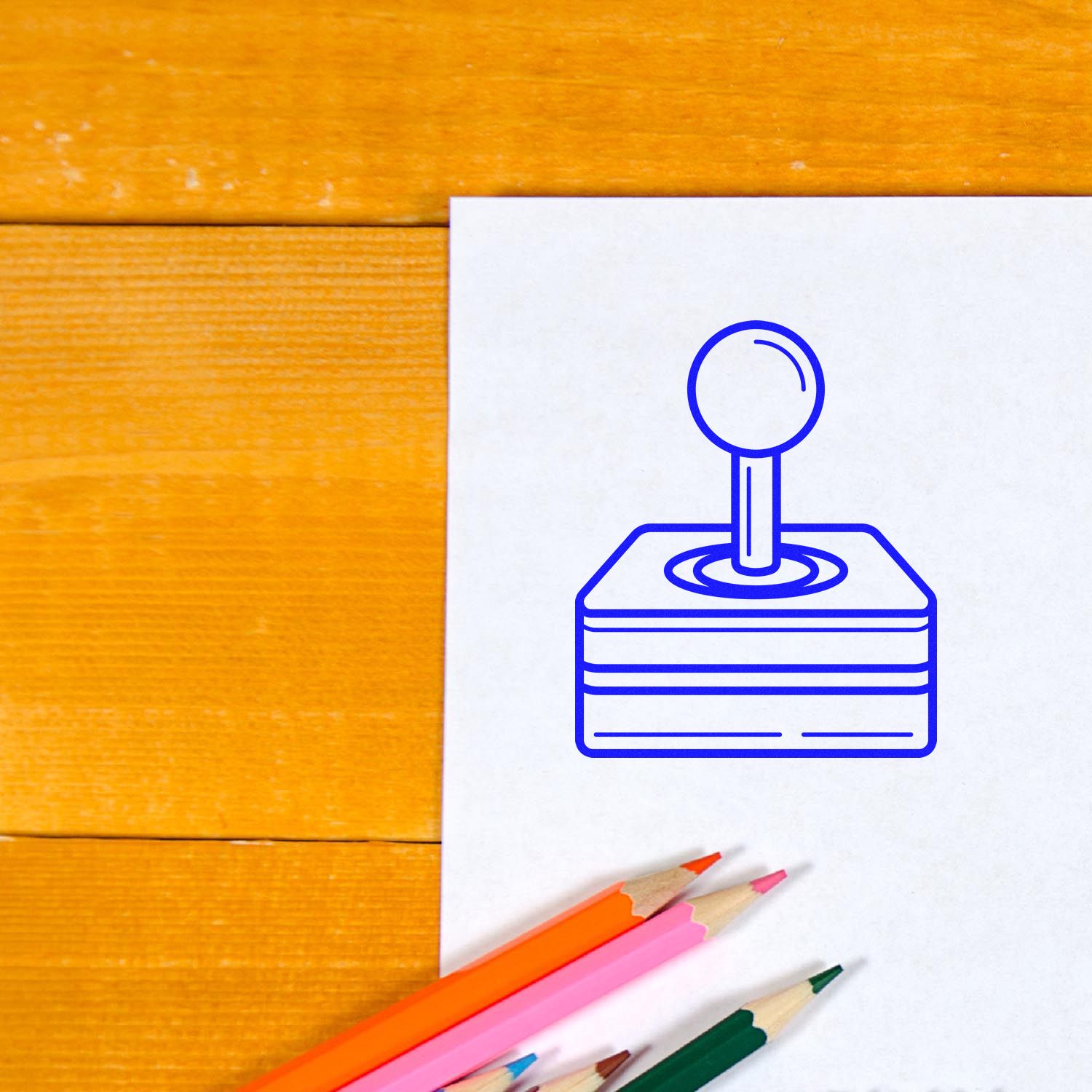 Self-Inking Arcade Joystick Craft Stamp