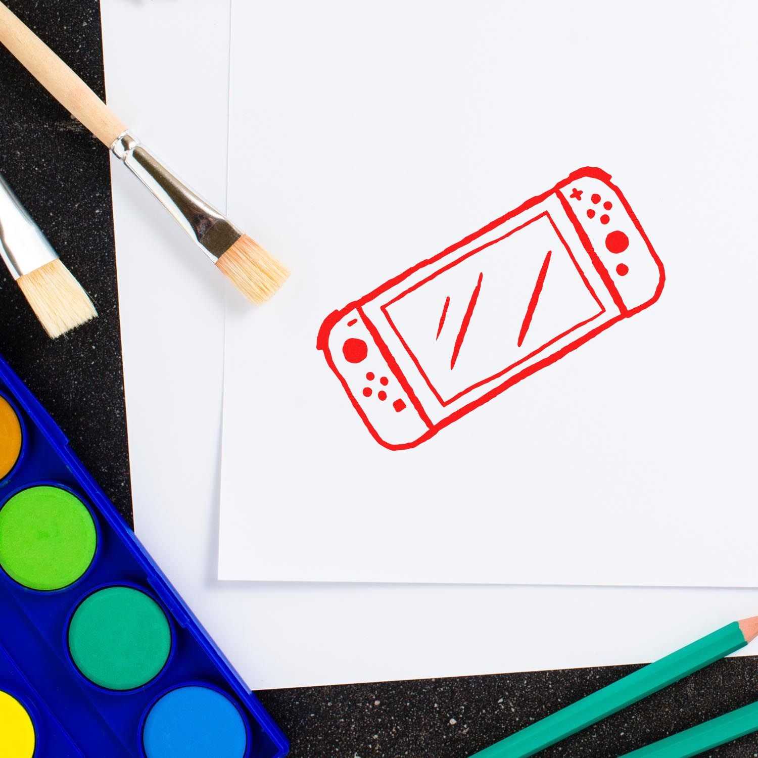 Self-Inking Handheld Console Scrapbook Stamp
