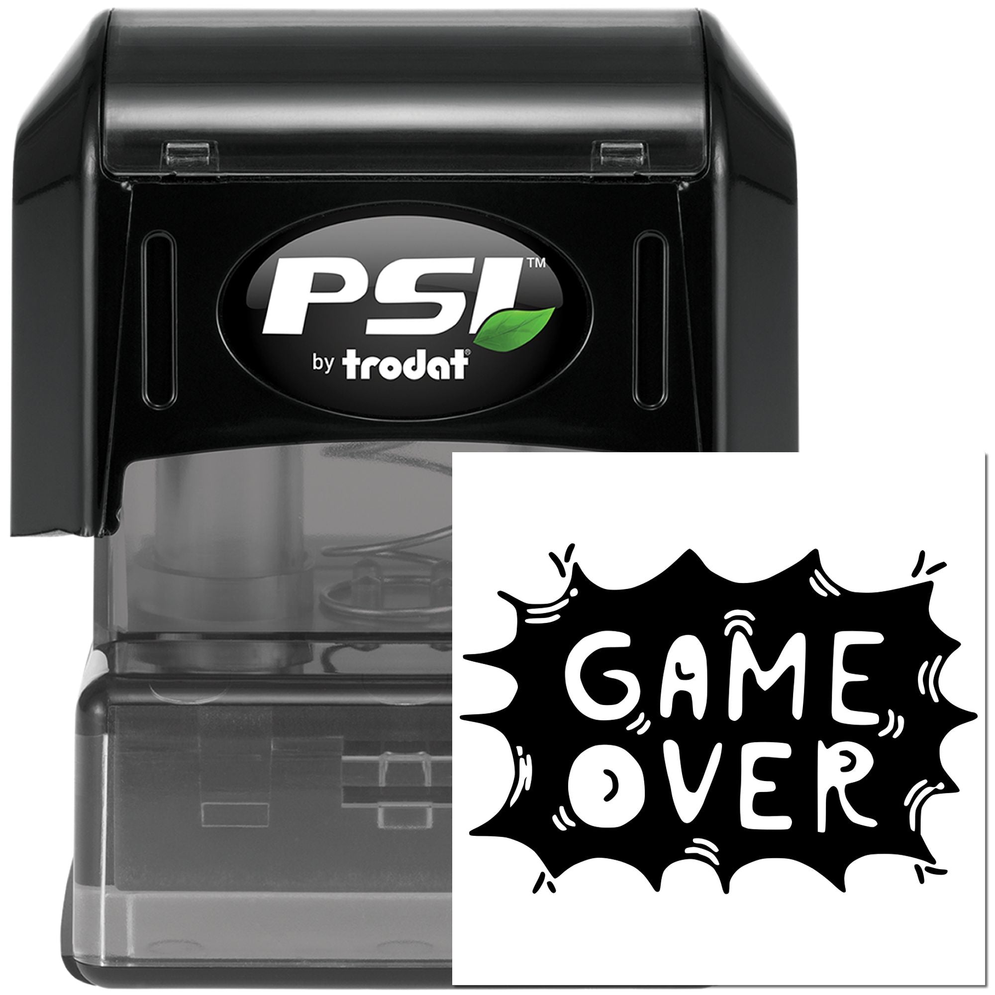 Pre-Inked Game Over Splash Scrapbook Stamp