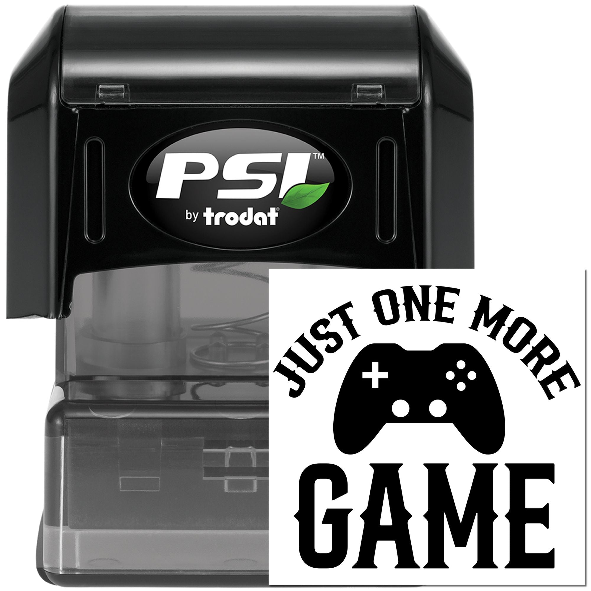 Pre-Inked Just One More Card Stamp