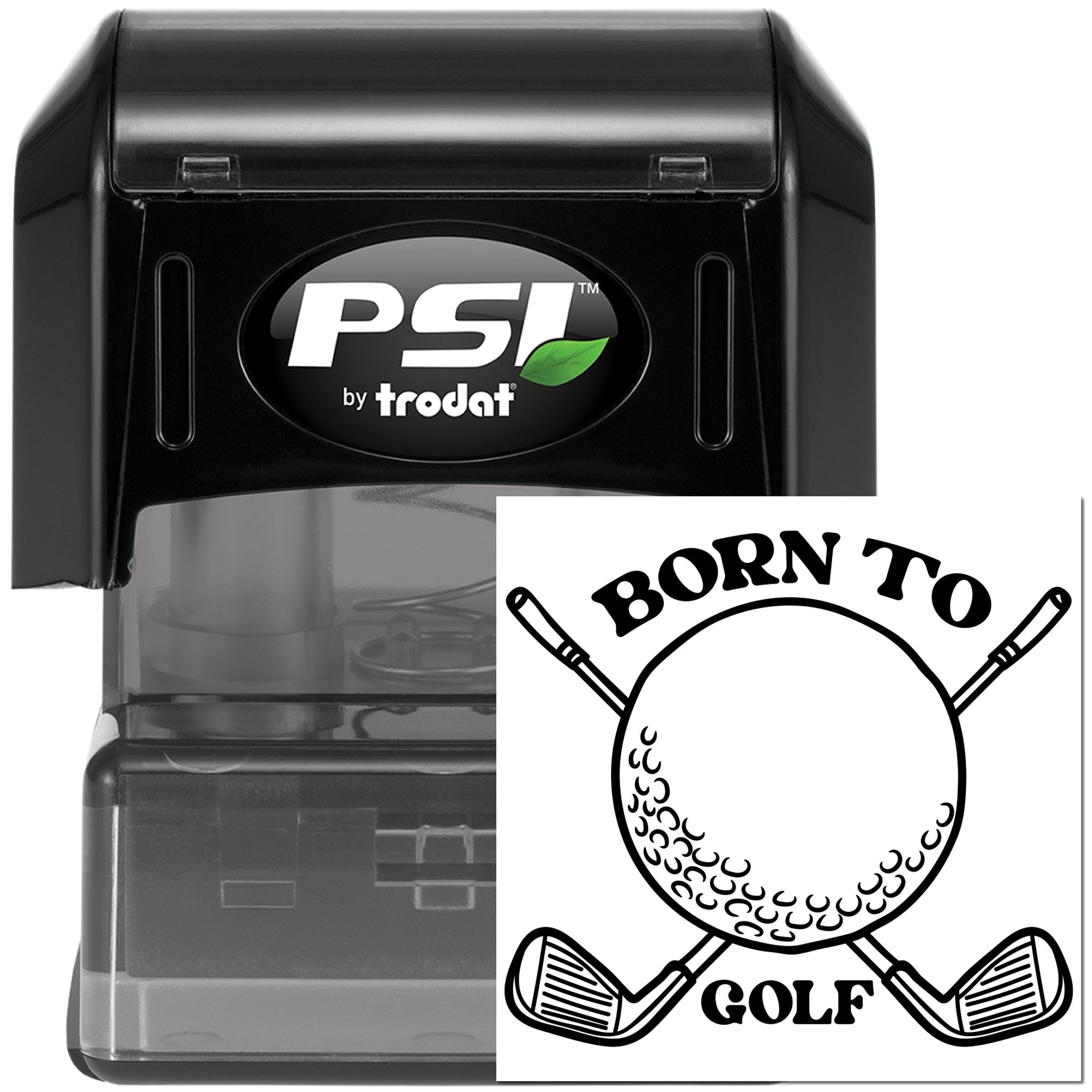Pre-Inked Born To Golf Paper Craft Stamp