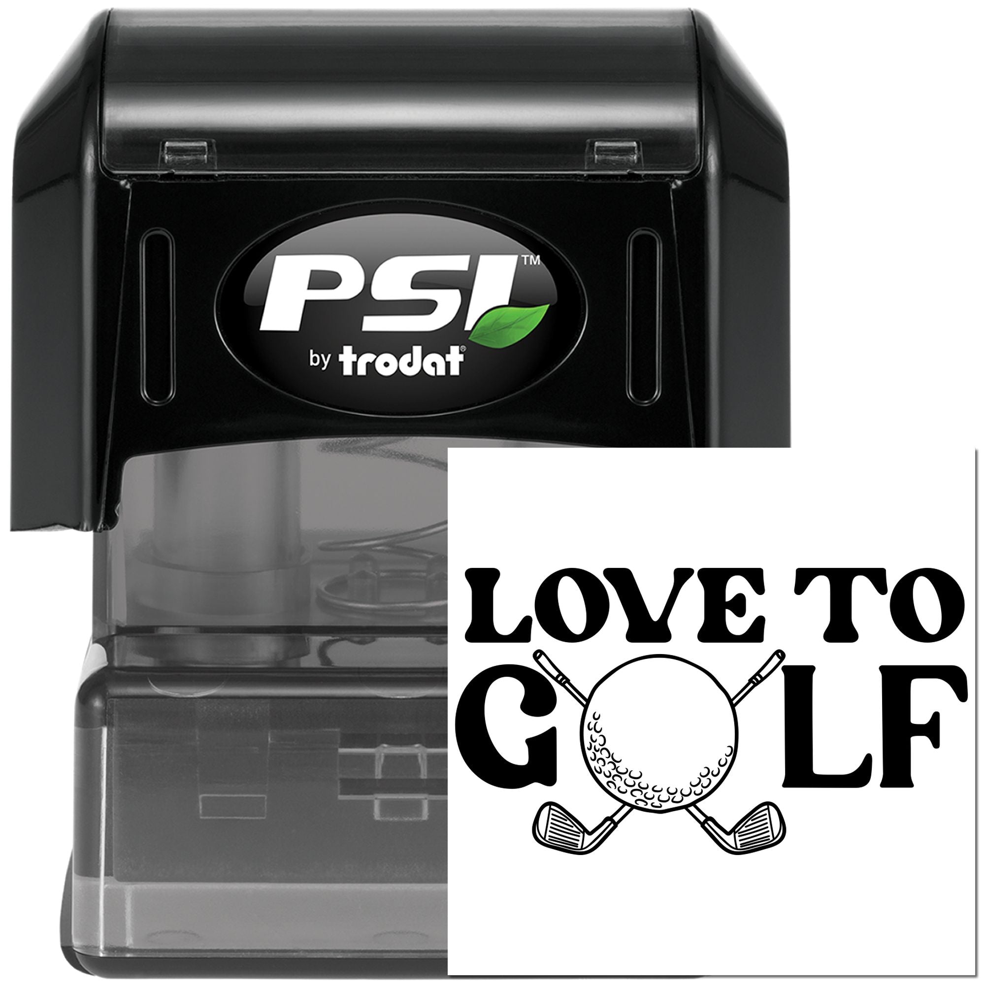 Pre-Inked Love To Golf Postcard Stamp