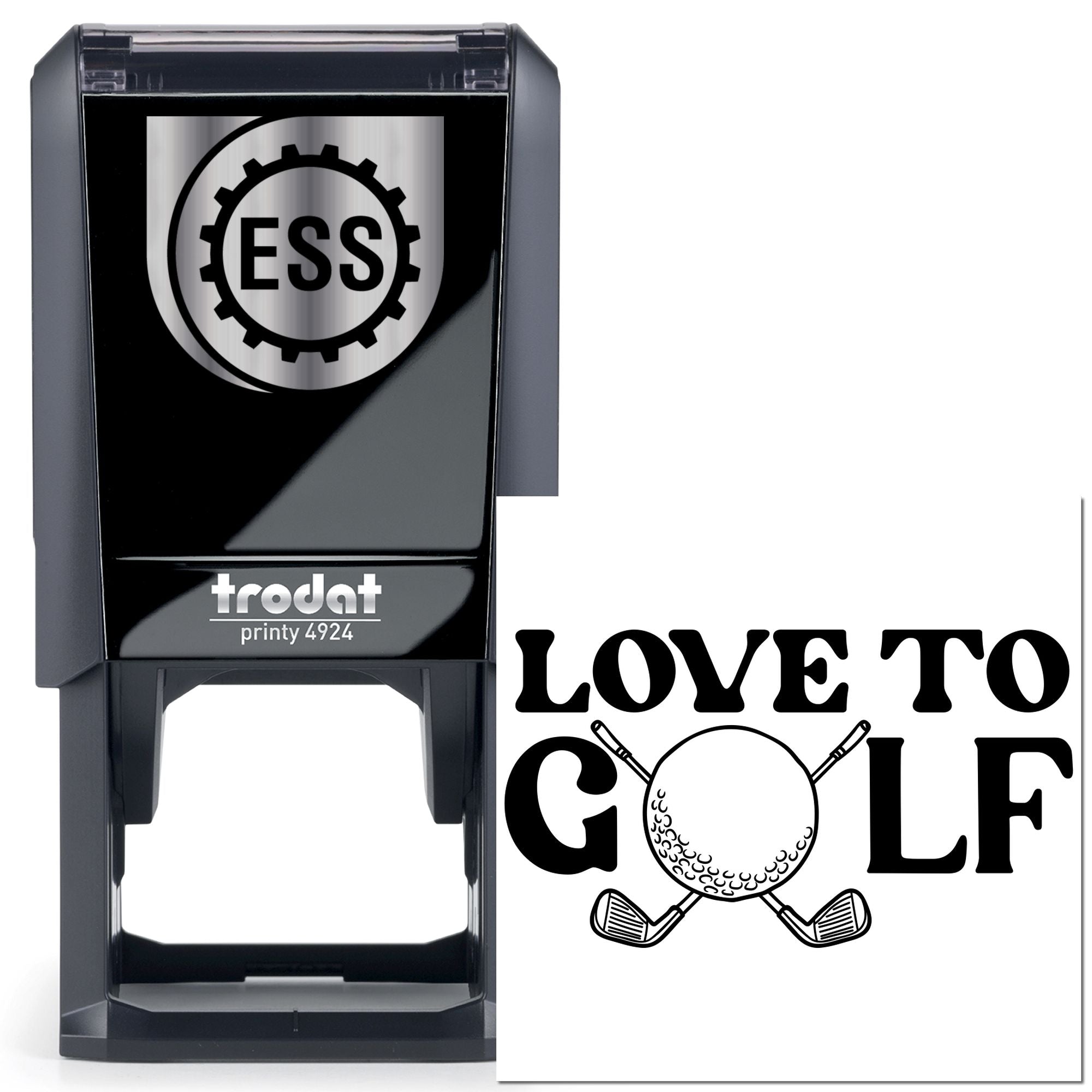 Self-Inking Love Golf Favor Tag Stamp
