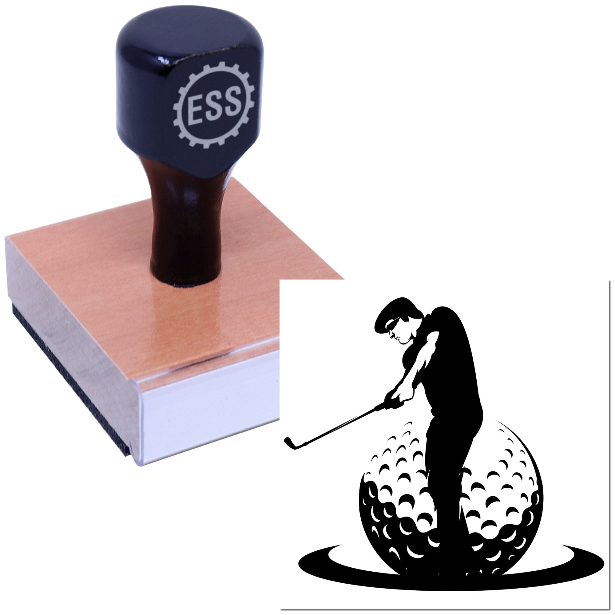 Dimpled Swing Silhouette Paper Craft Rubber Stamp