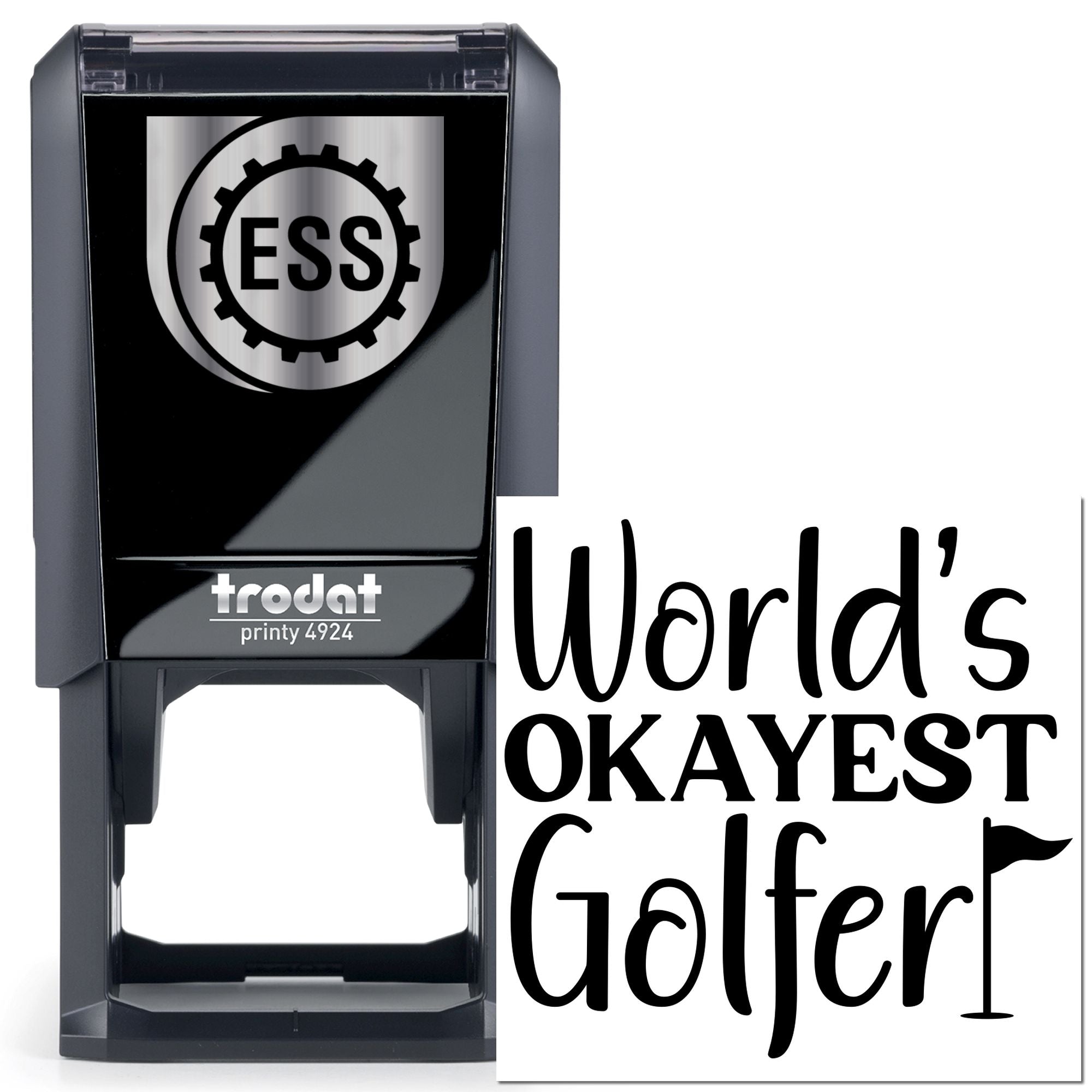 Self-Inking Okest Golfer Paper Craft Stamp