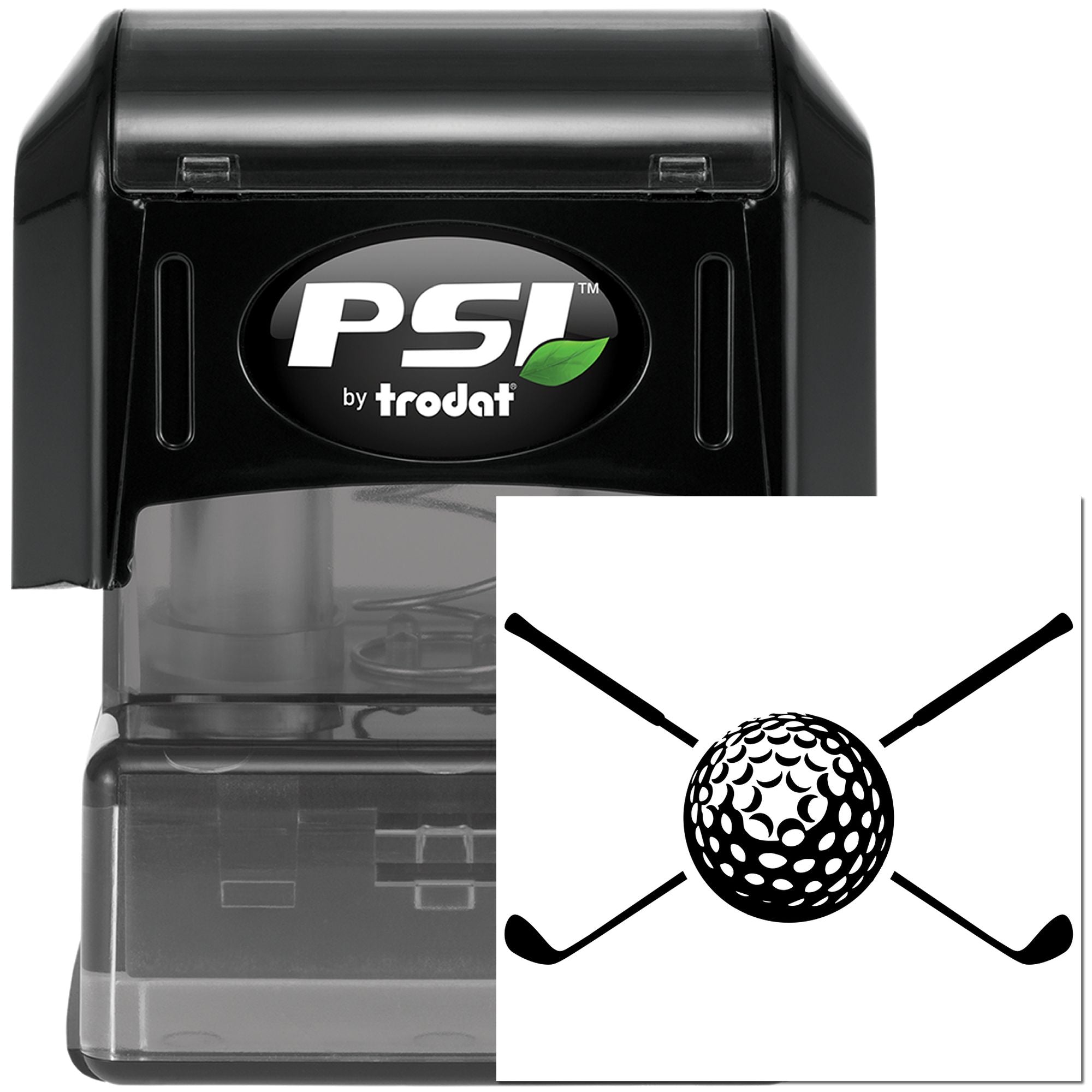 Pre-Inked Crossed Golf Clubs Cardmaking Stamp