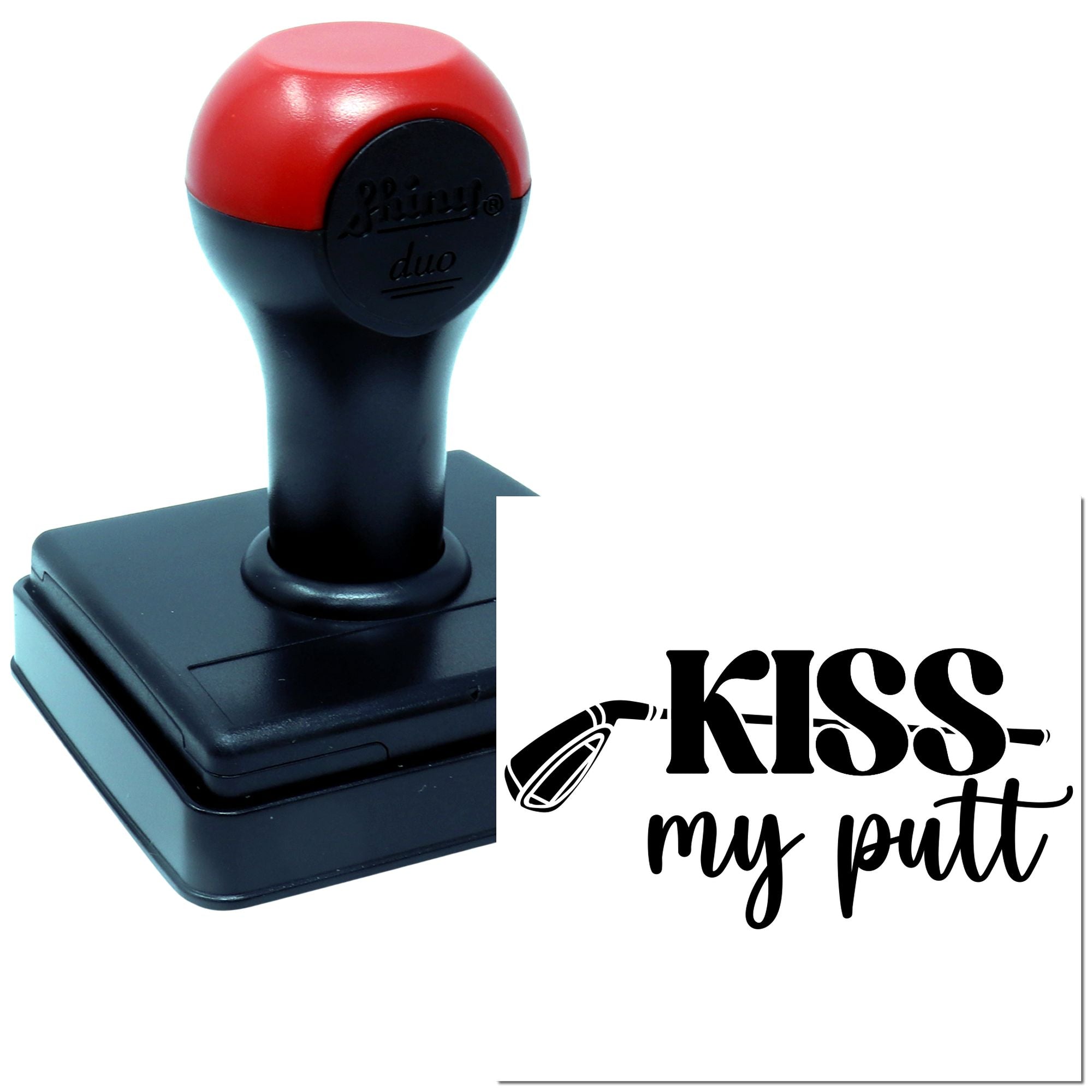Duo Kiss My Putt Golf Graphic Hand Stamp