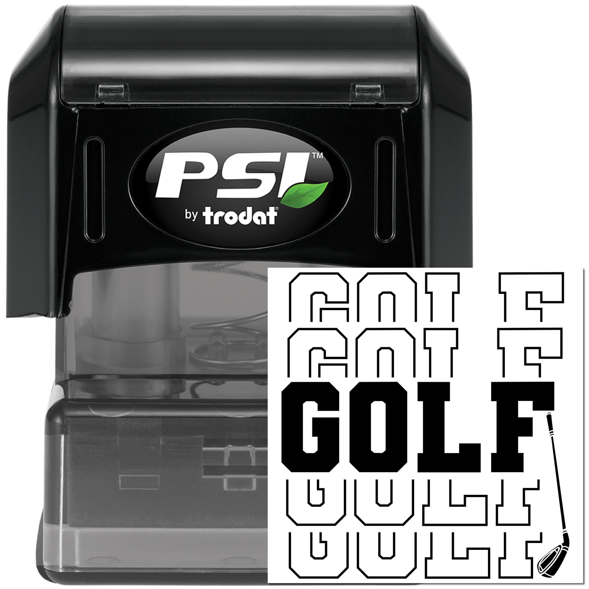 Pre-Inked Golf Outline Art Handcraft Stamp