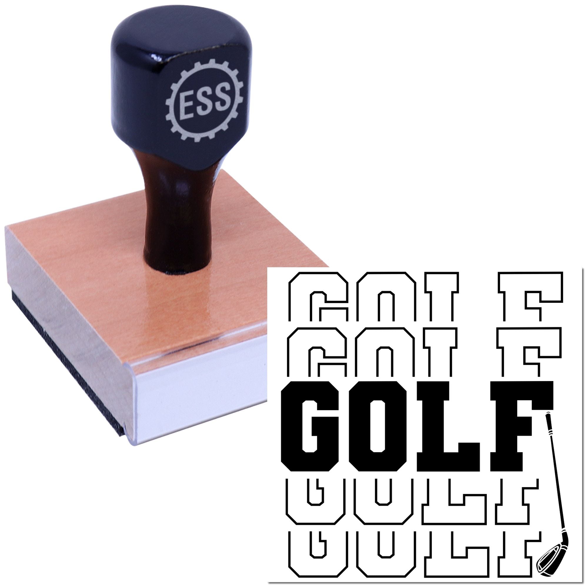 Repeating Golf Pattern Cardmaking Rubber Stamp