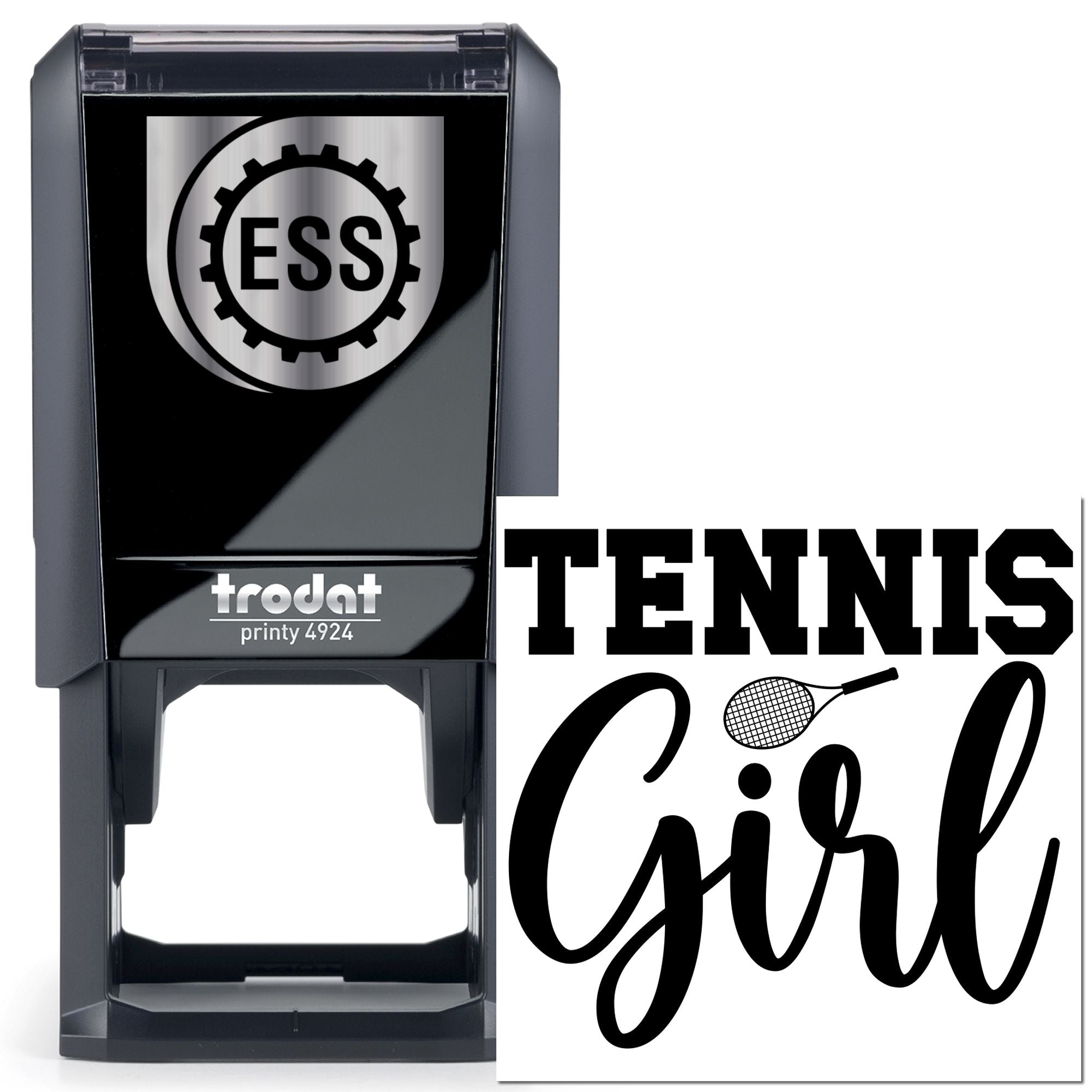 Self-Inking Tennis Girl Journaling Stamp