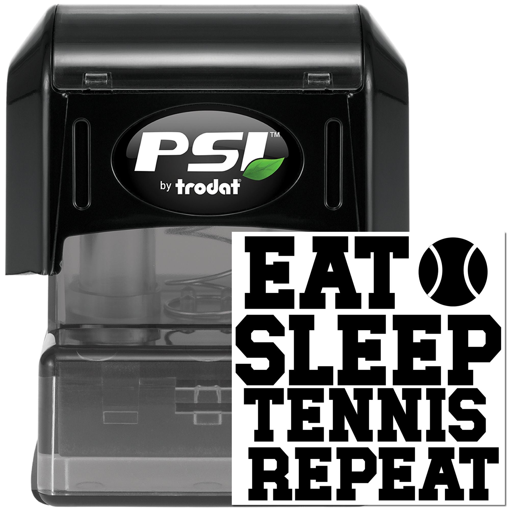 Pre-Inked Eat Sleep Tennis Paper Goods Stamp
