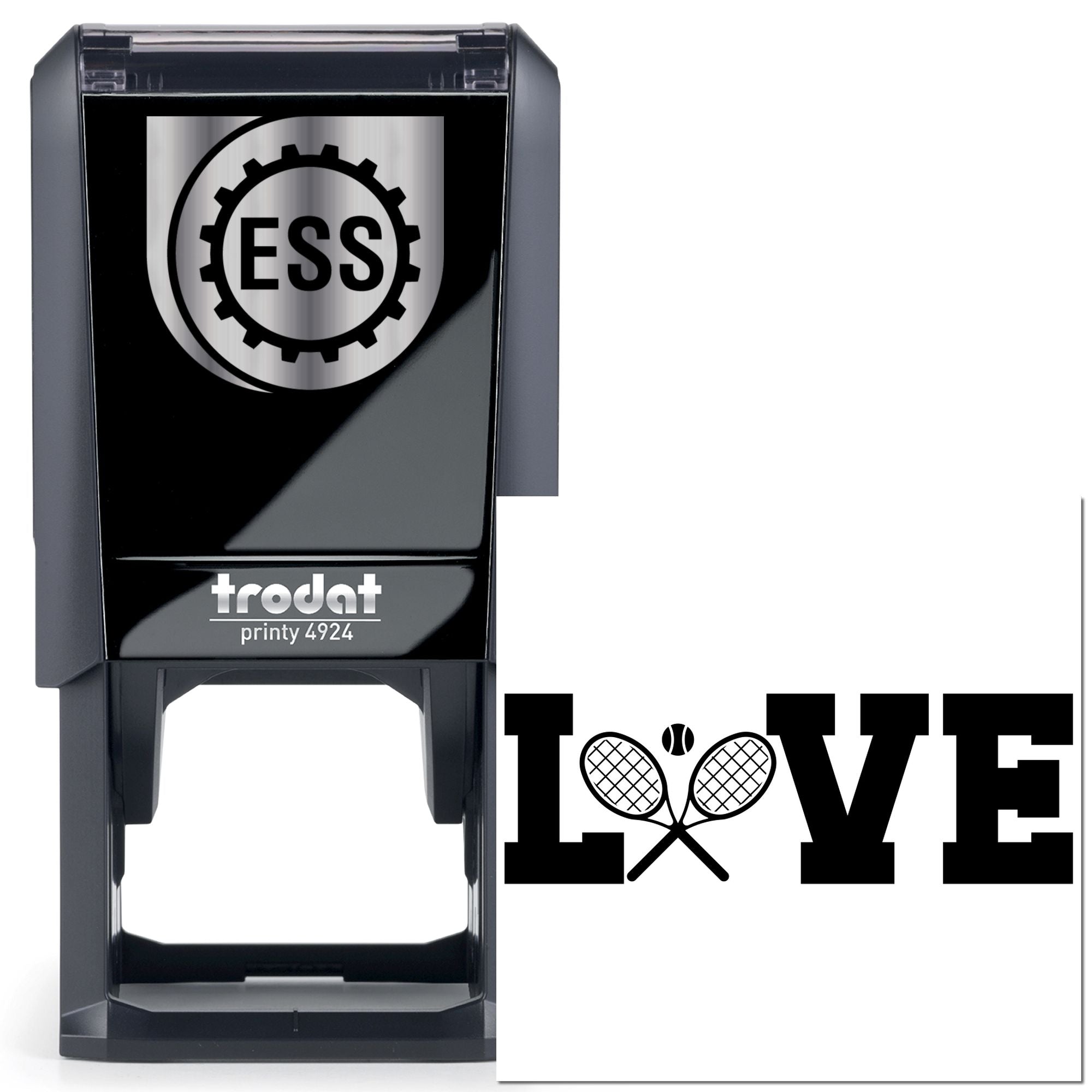 Self-Inking Tennis Love Mini Card Stamp