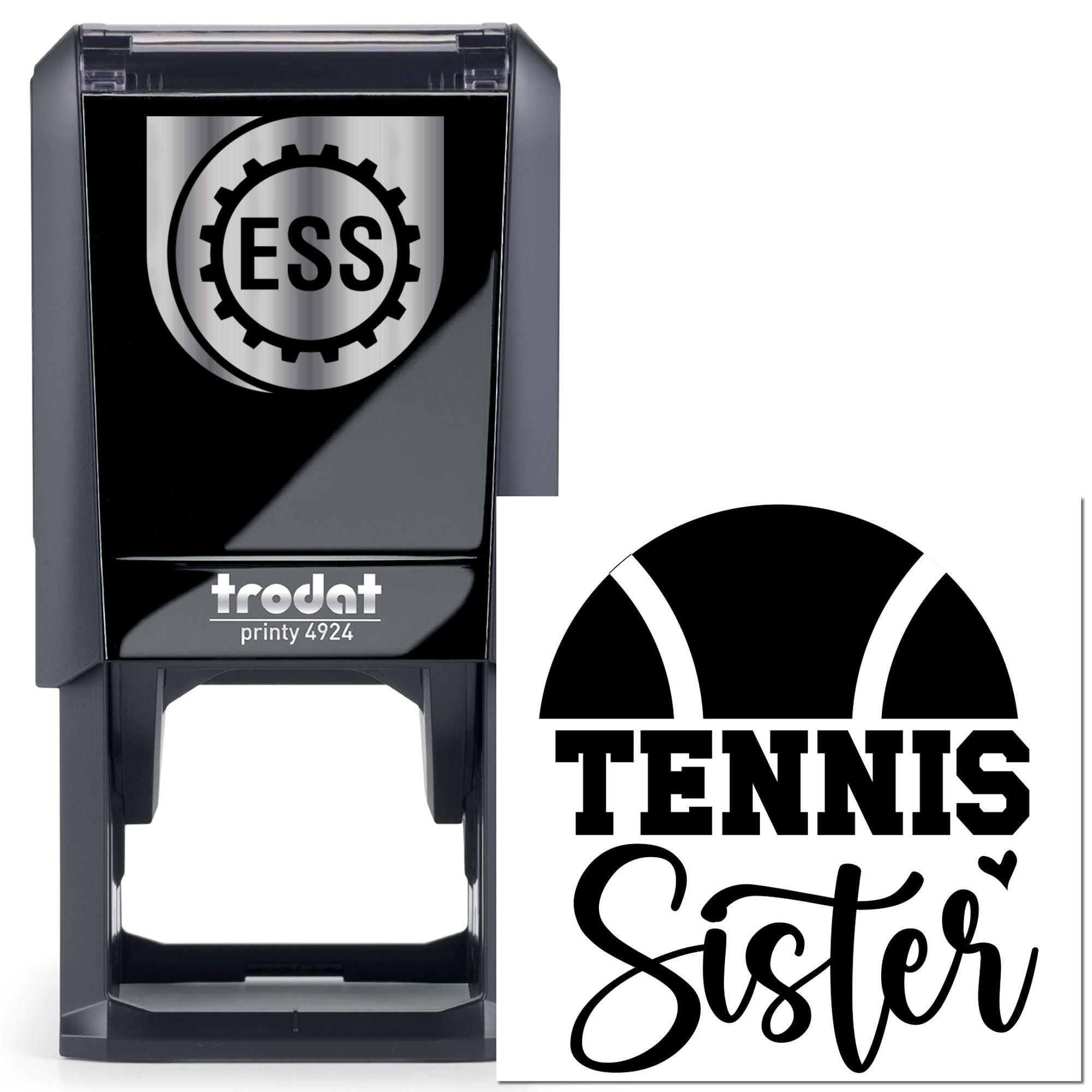 Self-Inking Tennis Sister Postcard Stamp