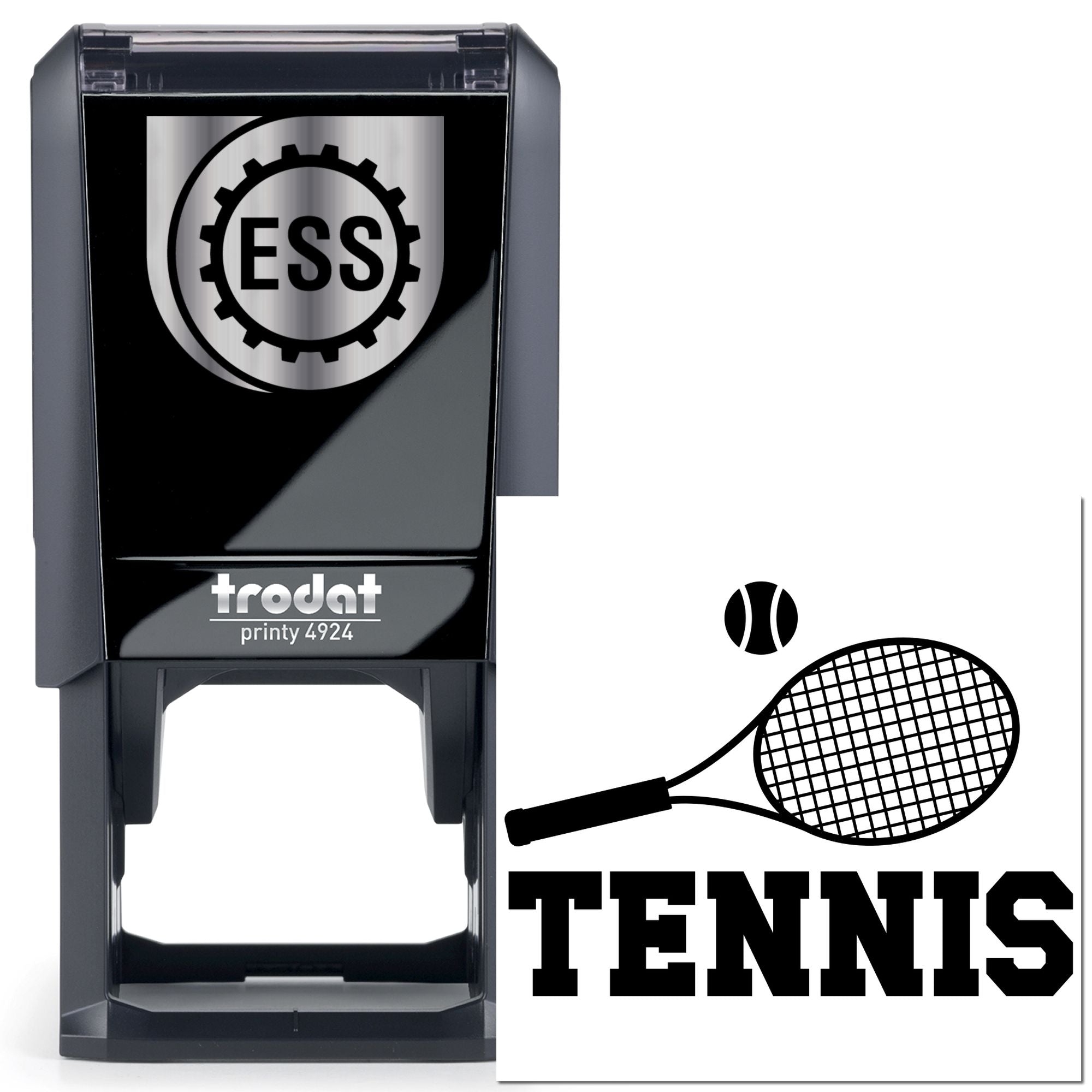 Self-Inking Tennis Racket Place Card Stamp