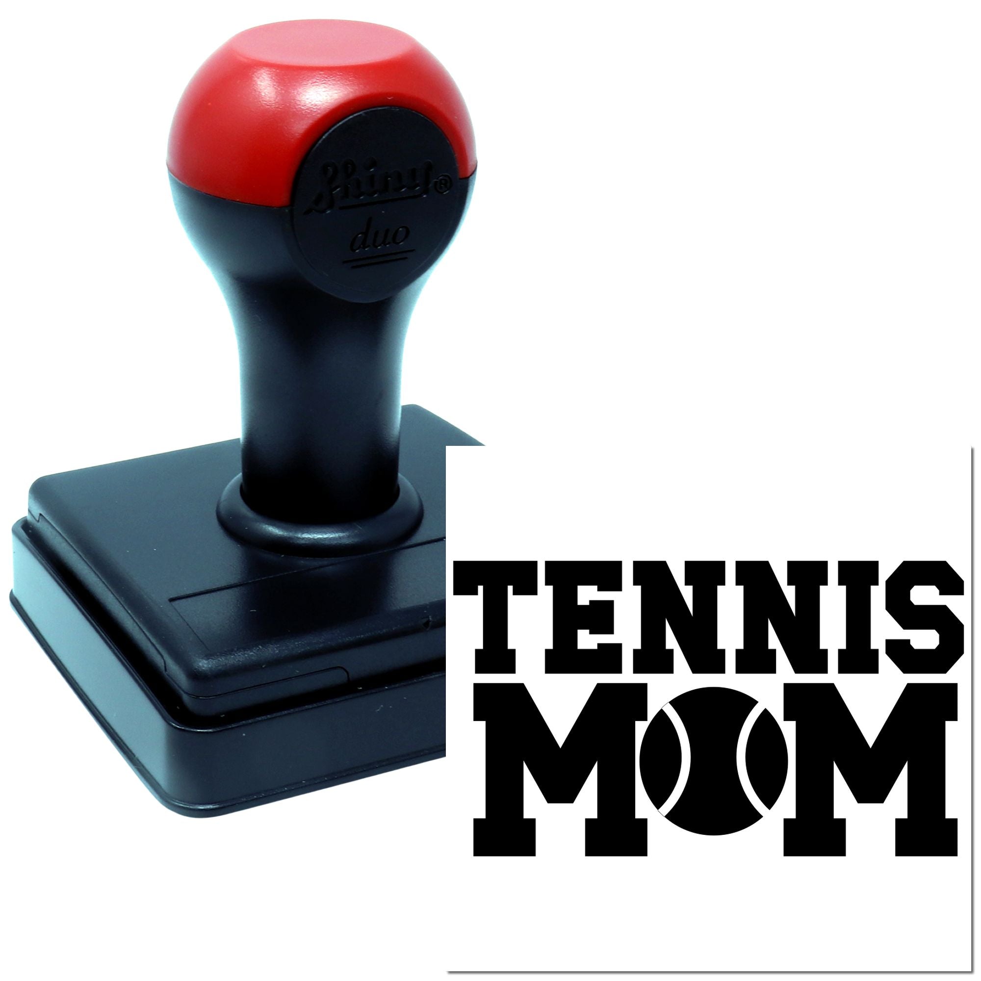 Duo Bold Tennis Mom Iconic Sport Emblem Hand Stamp