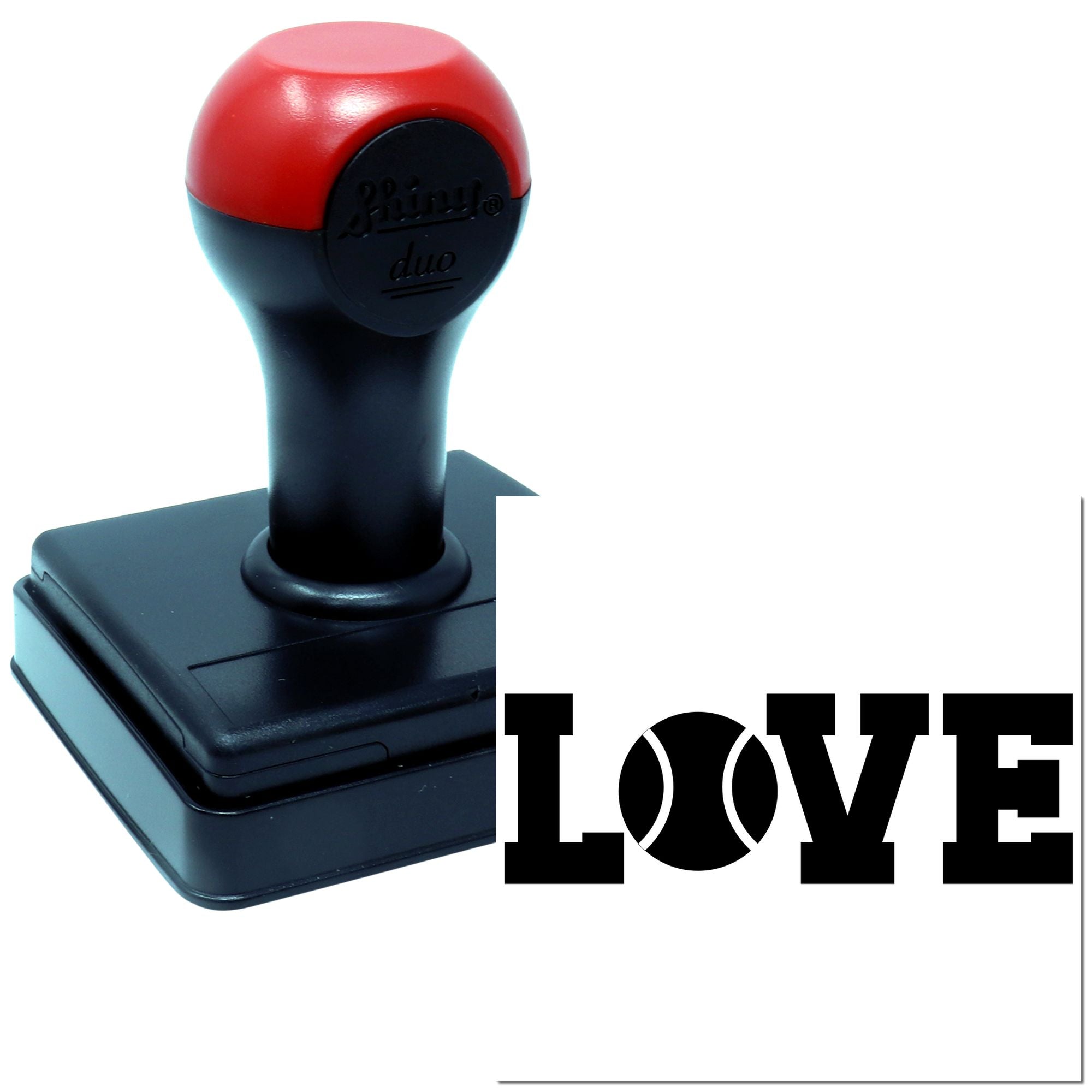 Duo Tennis Love Bold Athletic Wordmark Hand Stamp