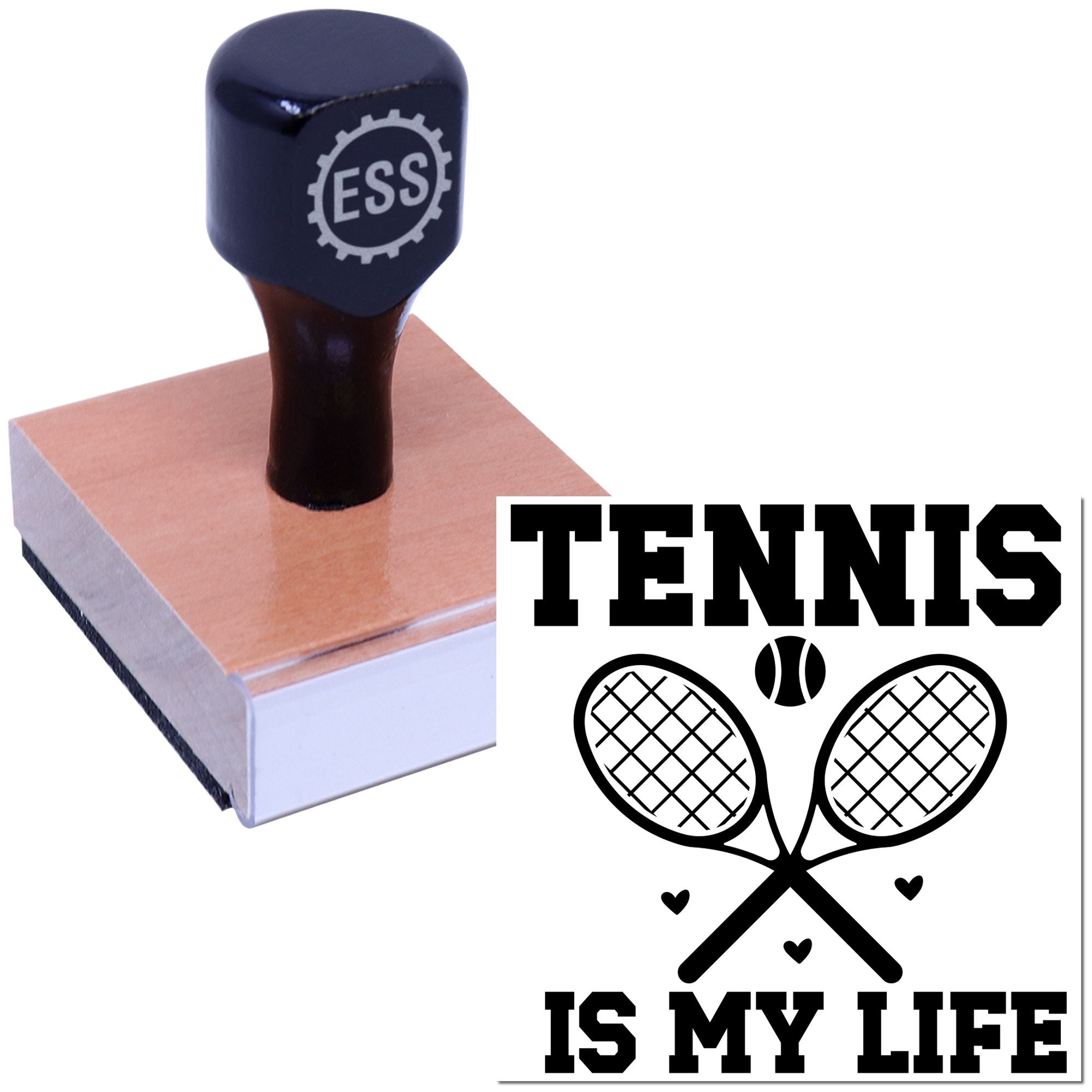 Racket Romance Passion Crafting Rubber Stamp