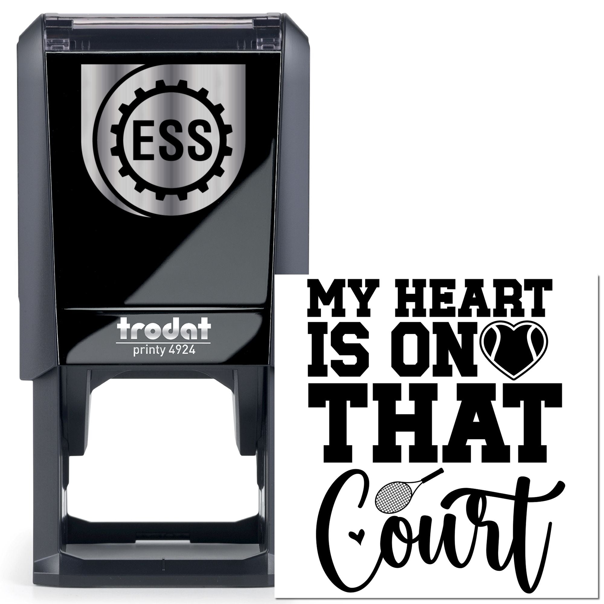 Self-Inking Court Heart Crafting Stamp
