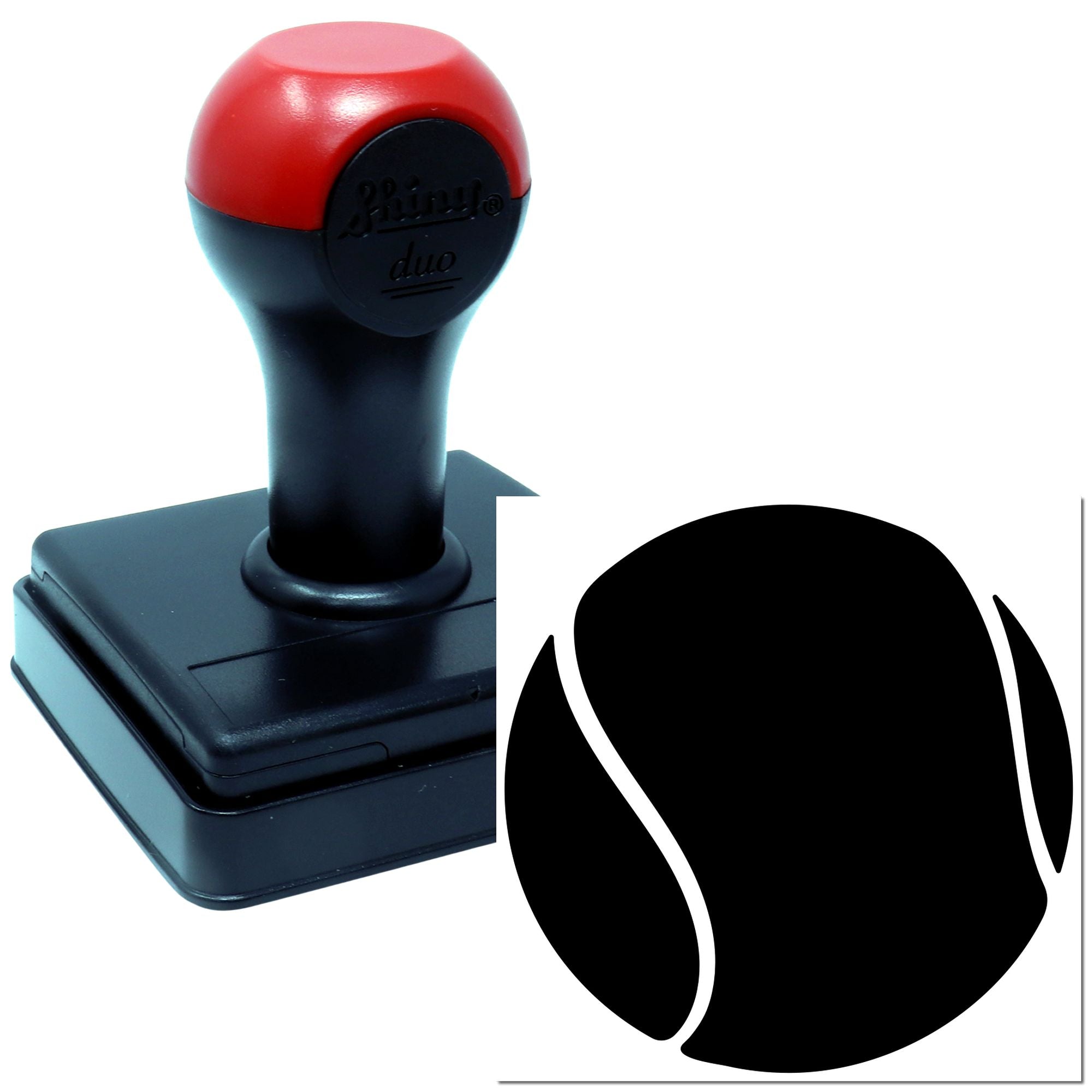 Duo Bold Minimalist Black Tennis Ball Hand Stamp