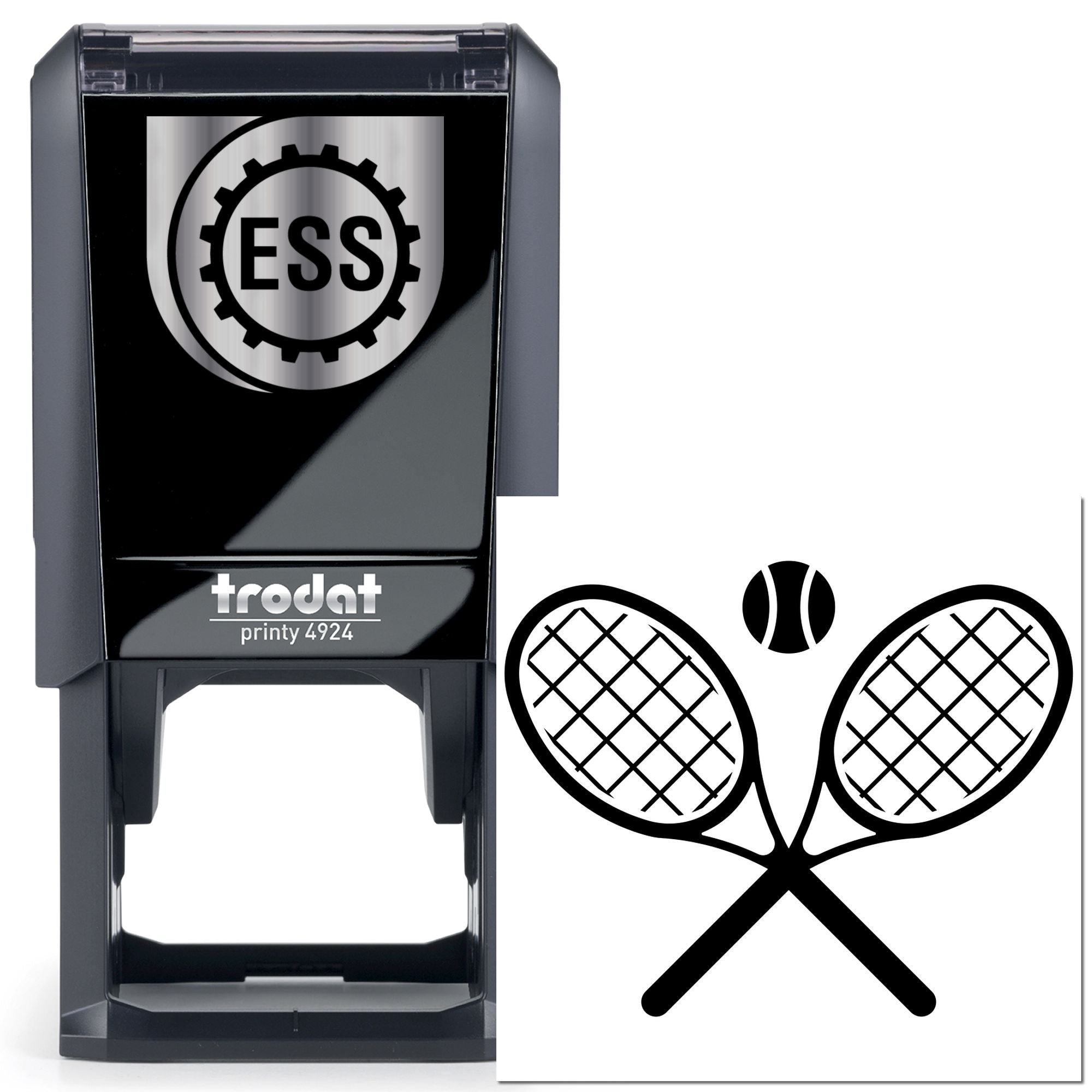 Self-Inking Crossed Rackets Paper Craft Stamp