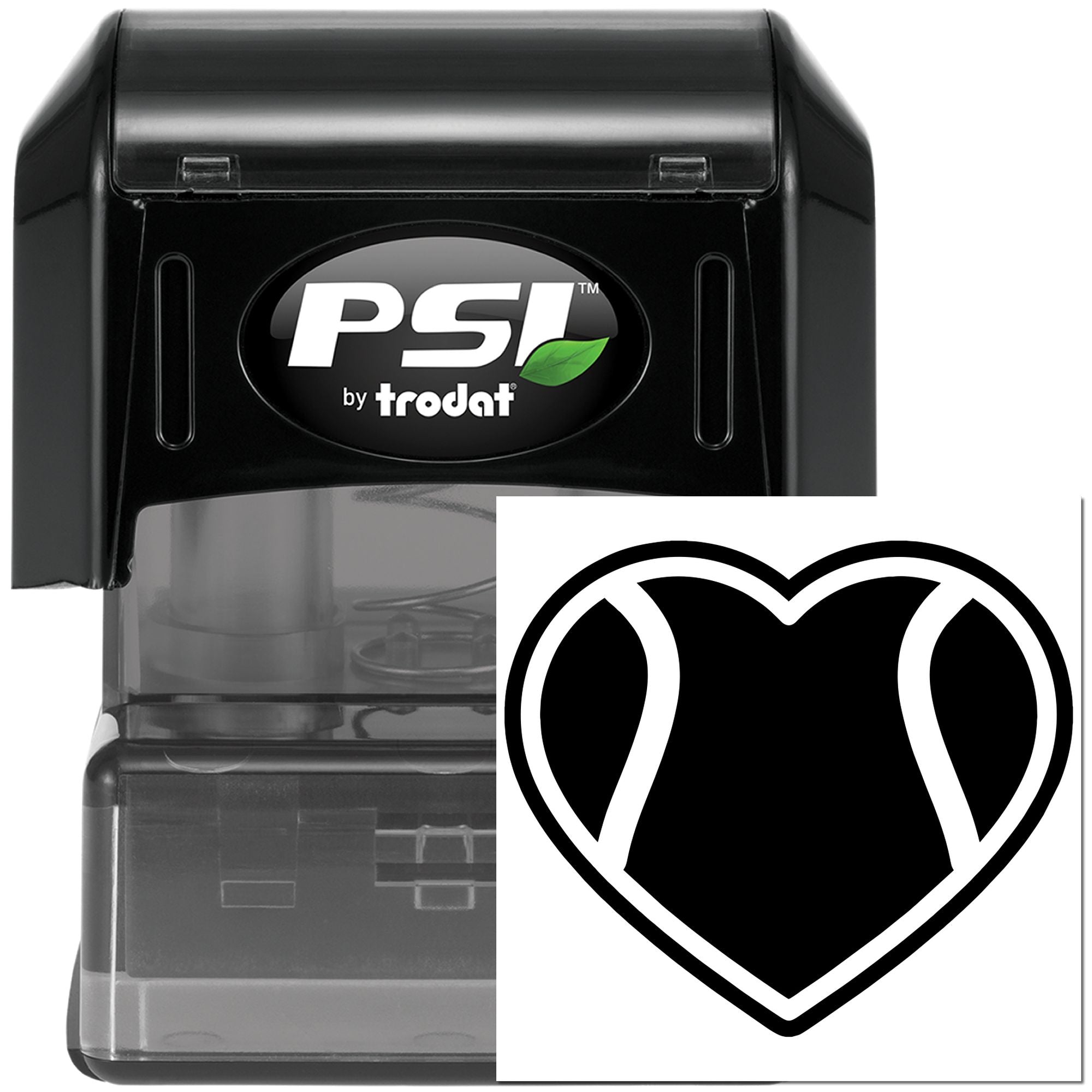 Pre-Inked Bold Black Heart Card Making Stamp