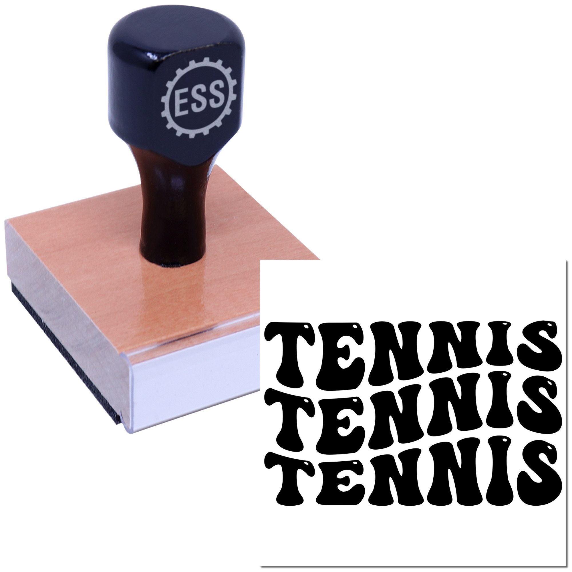 Groovy Tennis Repetition Cardmaking Rubber Stamp