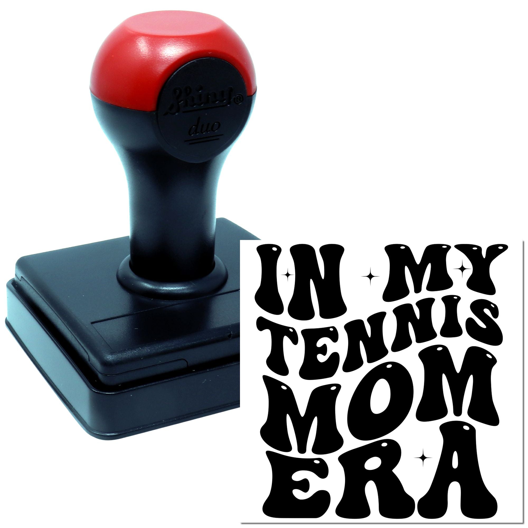 Duo Groovy Tennis Mom Era Poster Hand Stamp