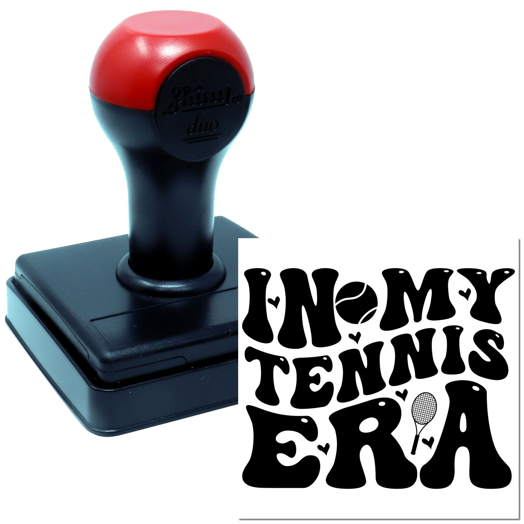 Duo Groovy Retro I Love Tennis Hand Stamp