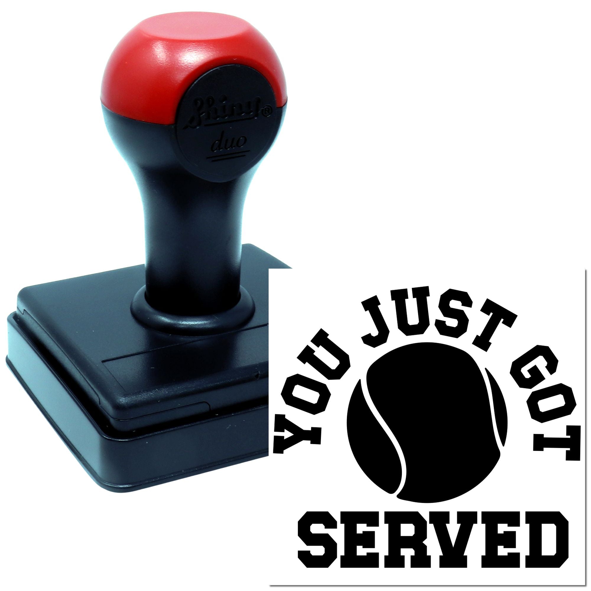 Duo Bold Tennis Served Victory Graphic Hand Stamp
