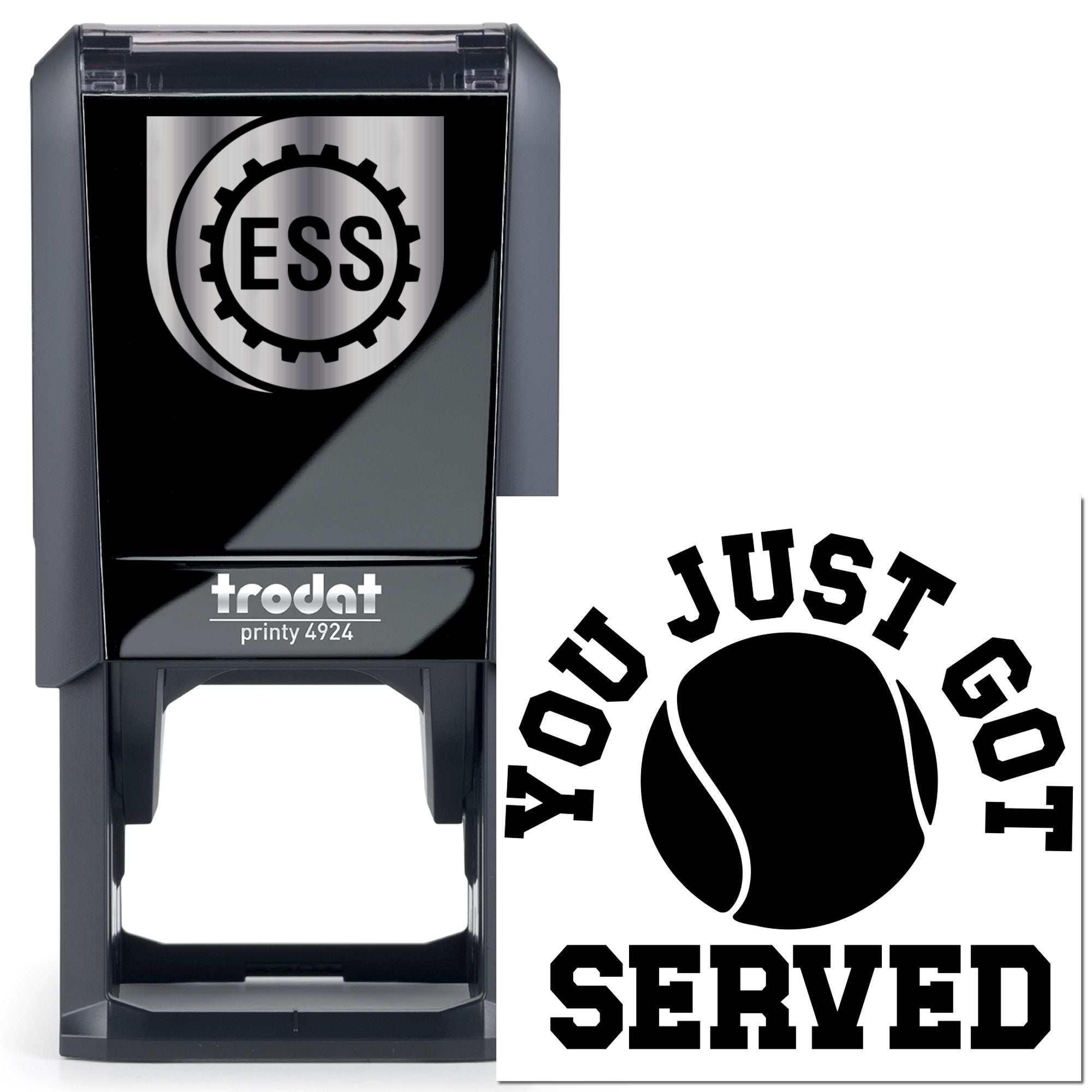 Self-Inking Justice Served Greeting Card Stamp