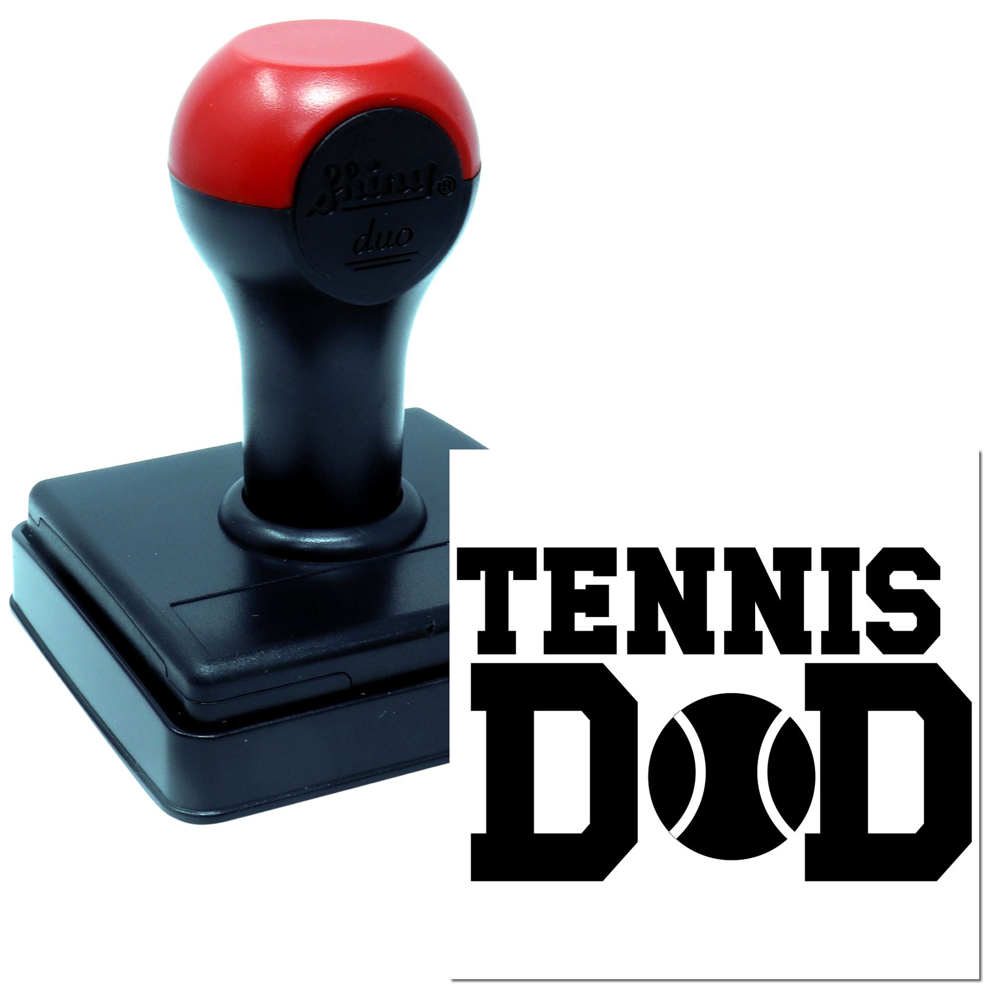 Duo Proud Tennis Dad Logo Design Hand Stamp