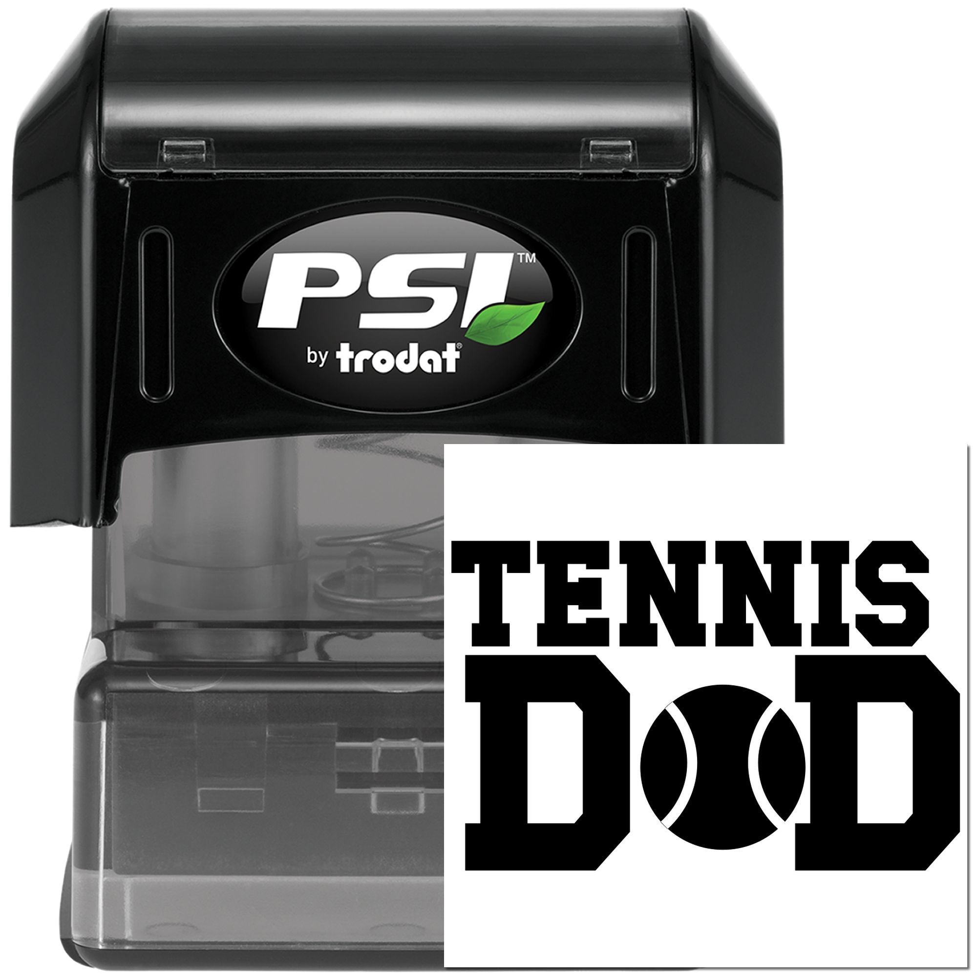 Pre-Inked Tennis Ball Logo Paper Goods Stamp