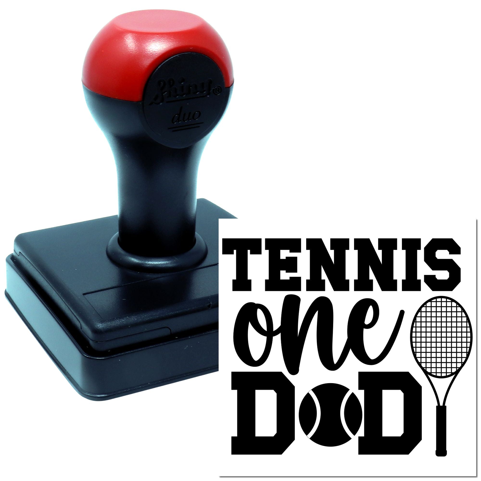 Duo Bold Tennis Dad Racket Ball Hand Stamp