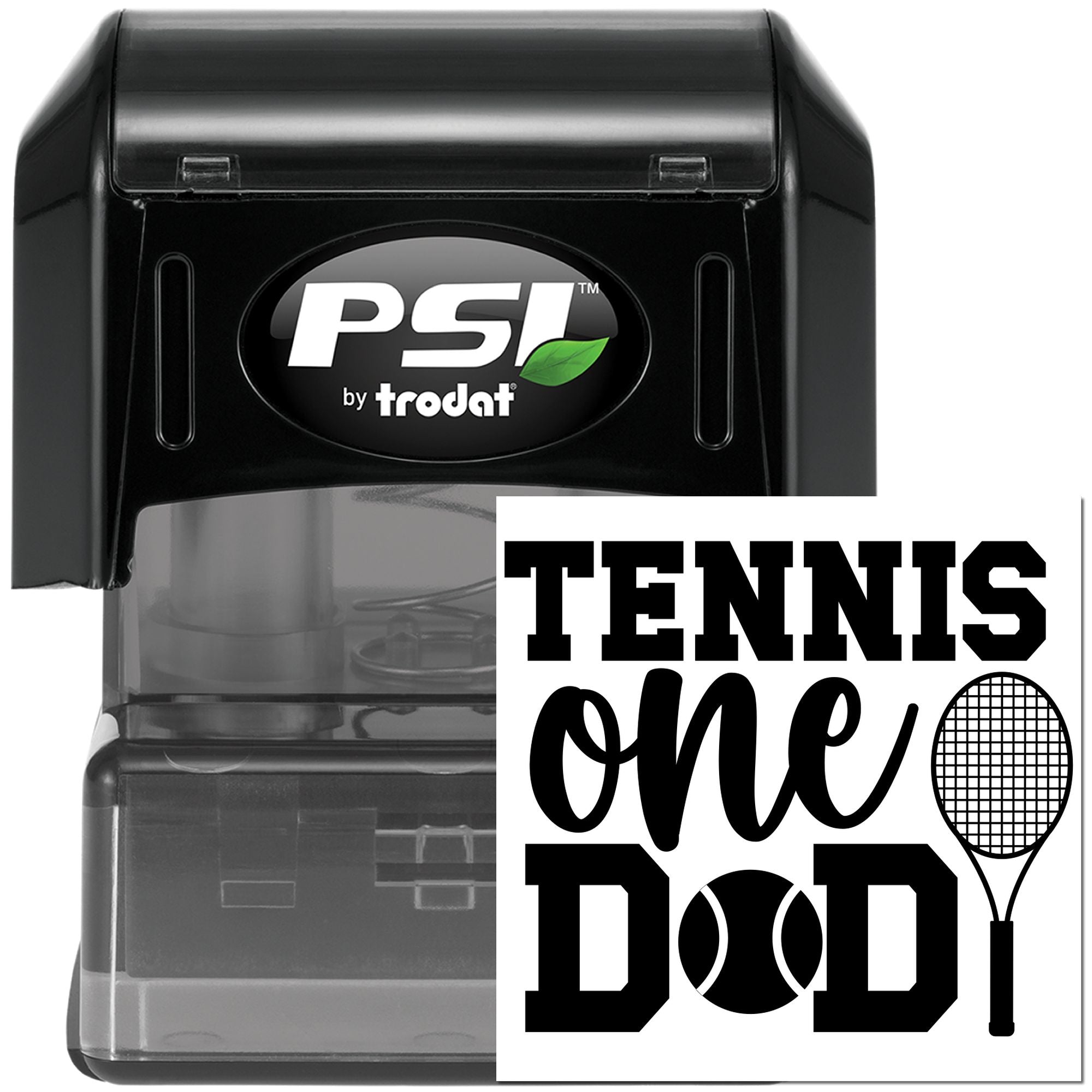 Pre-Inked Tennis Word Art Greeting Card Stamp