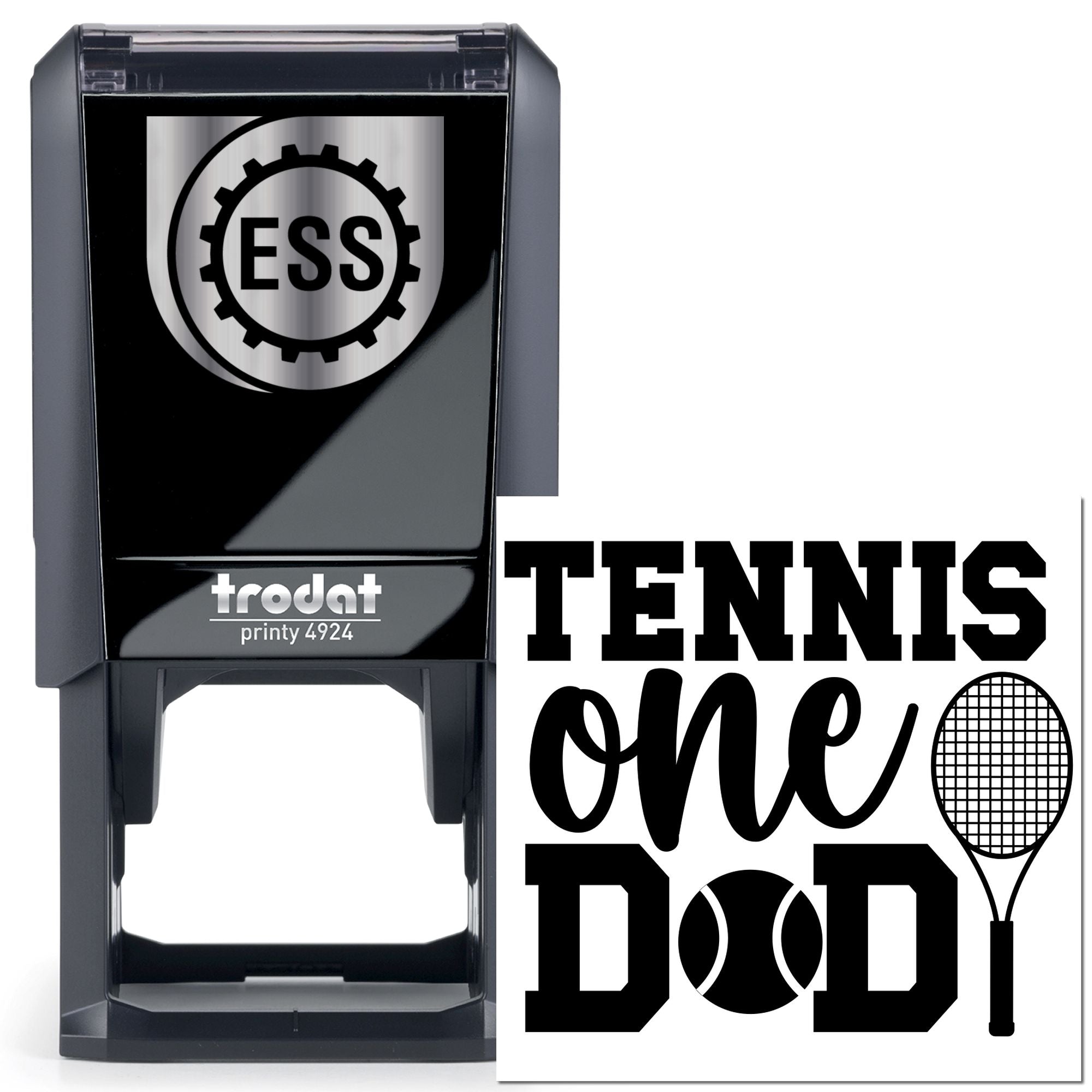 Self-Inking Tennis Doodle Mini Card Stamp