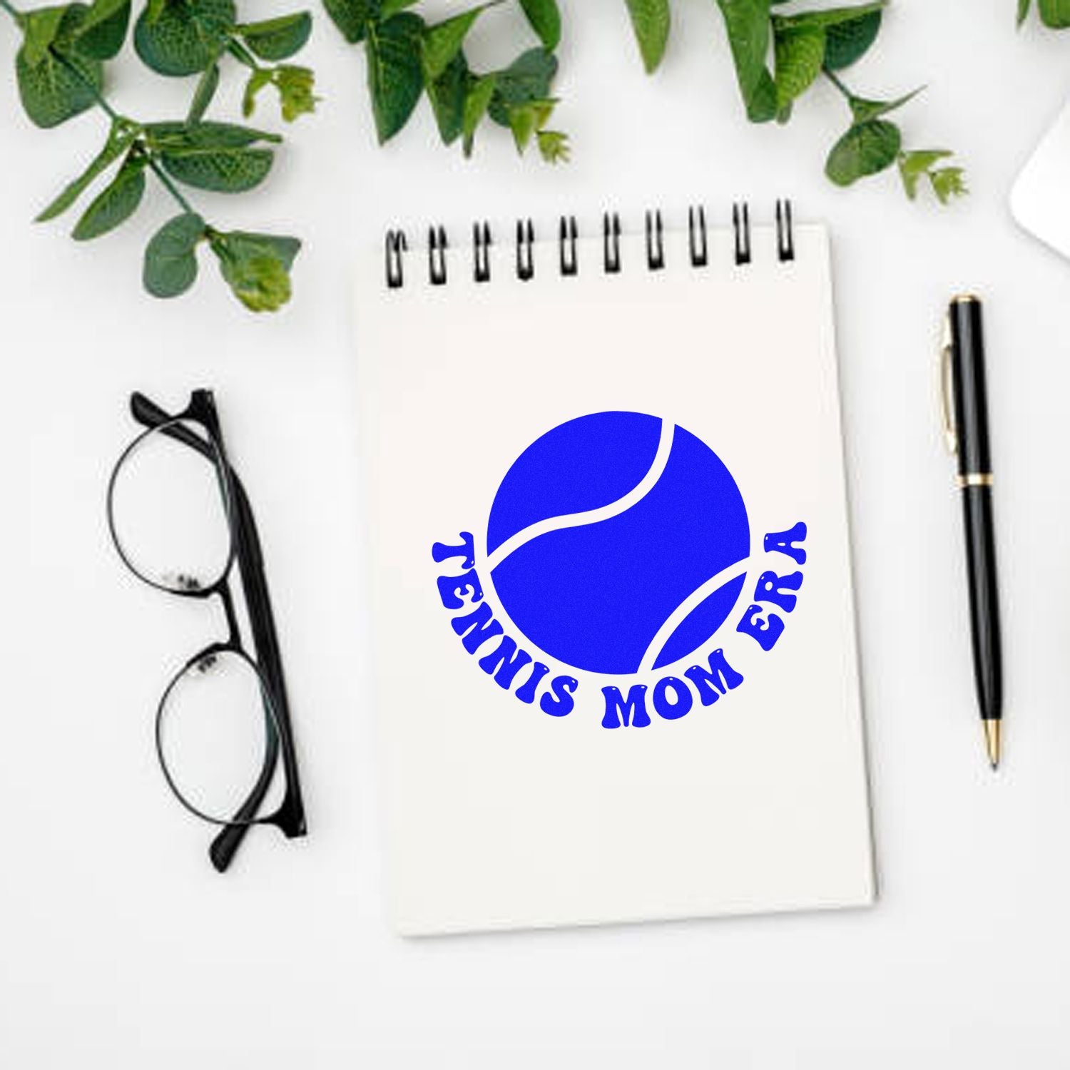 Pre-Inked Tennis Ball Logo Mini Card Stamp