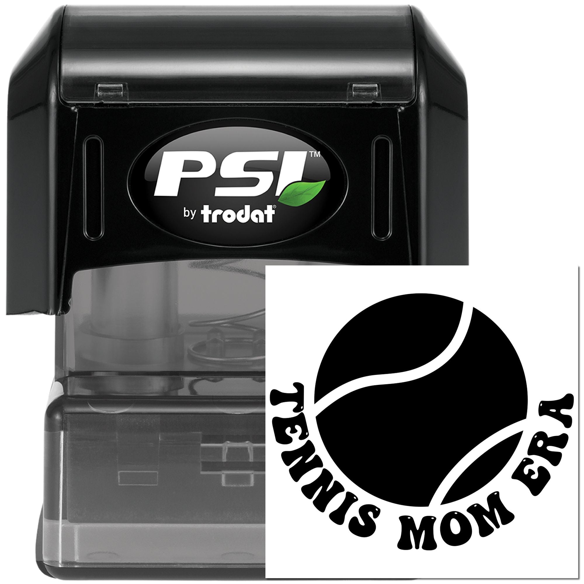 Pre-Inked Tennis Ball Logo Mini Card Stamp