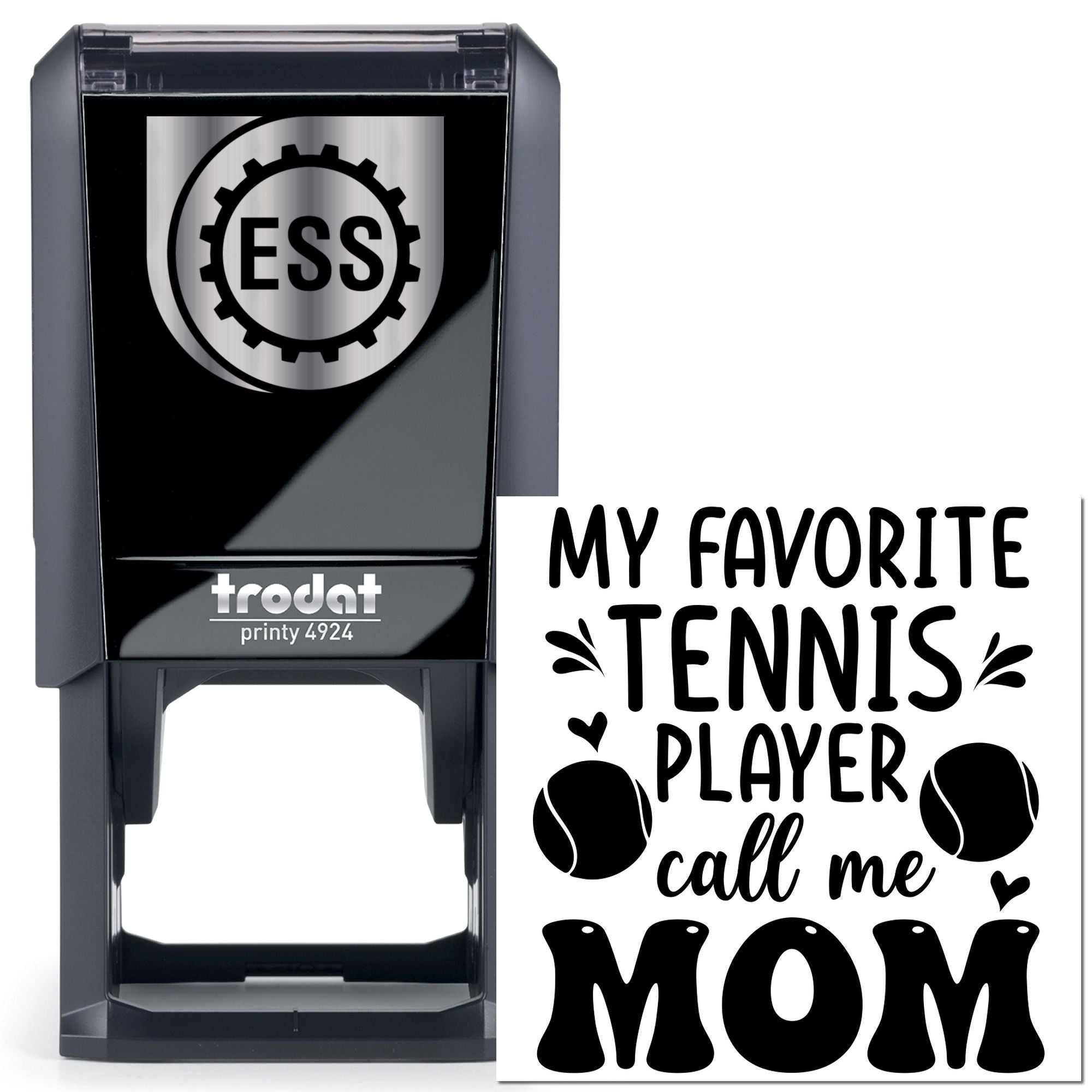 Self-Inking Tennis Mom Crafting Stamp