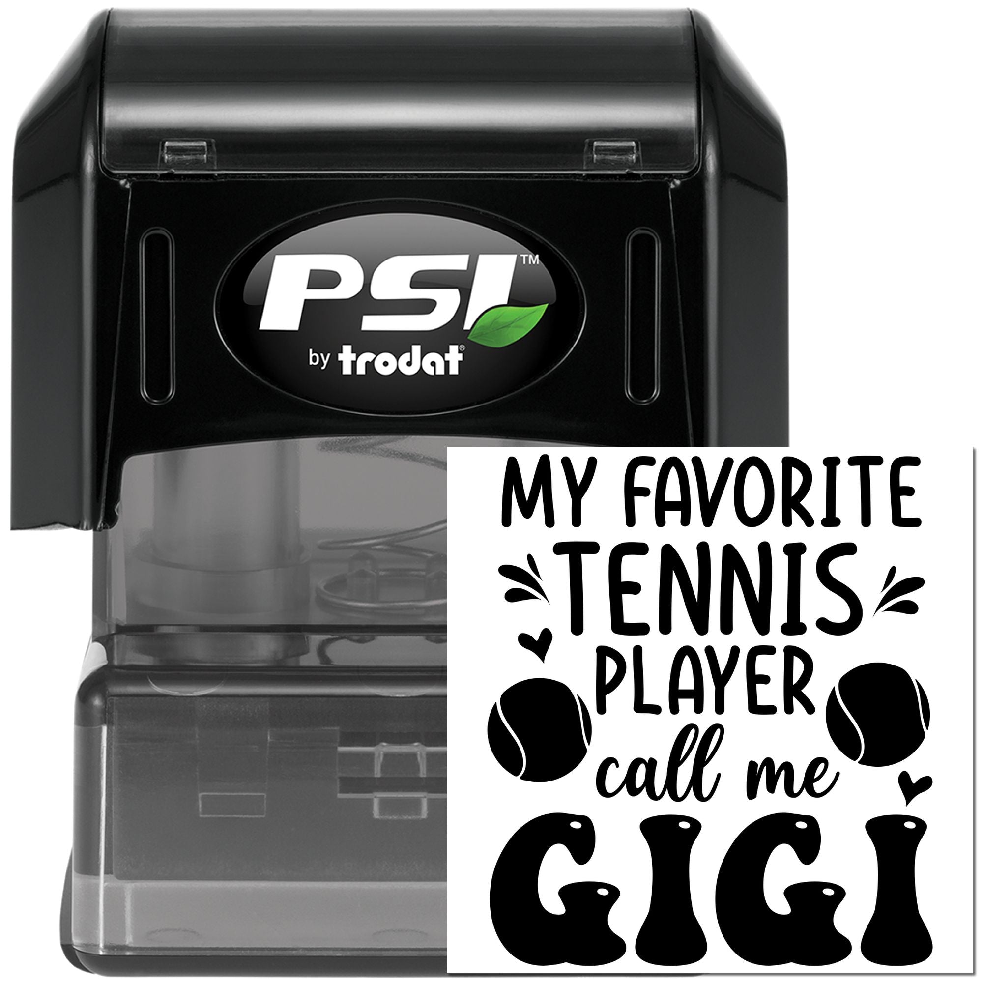Pre-Inked Gigi Tennis Sign Scrapbooking Stamp