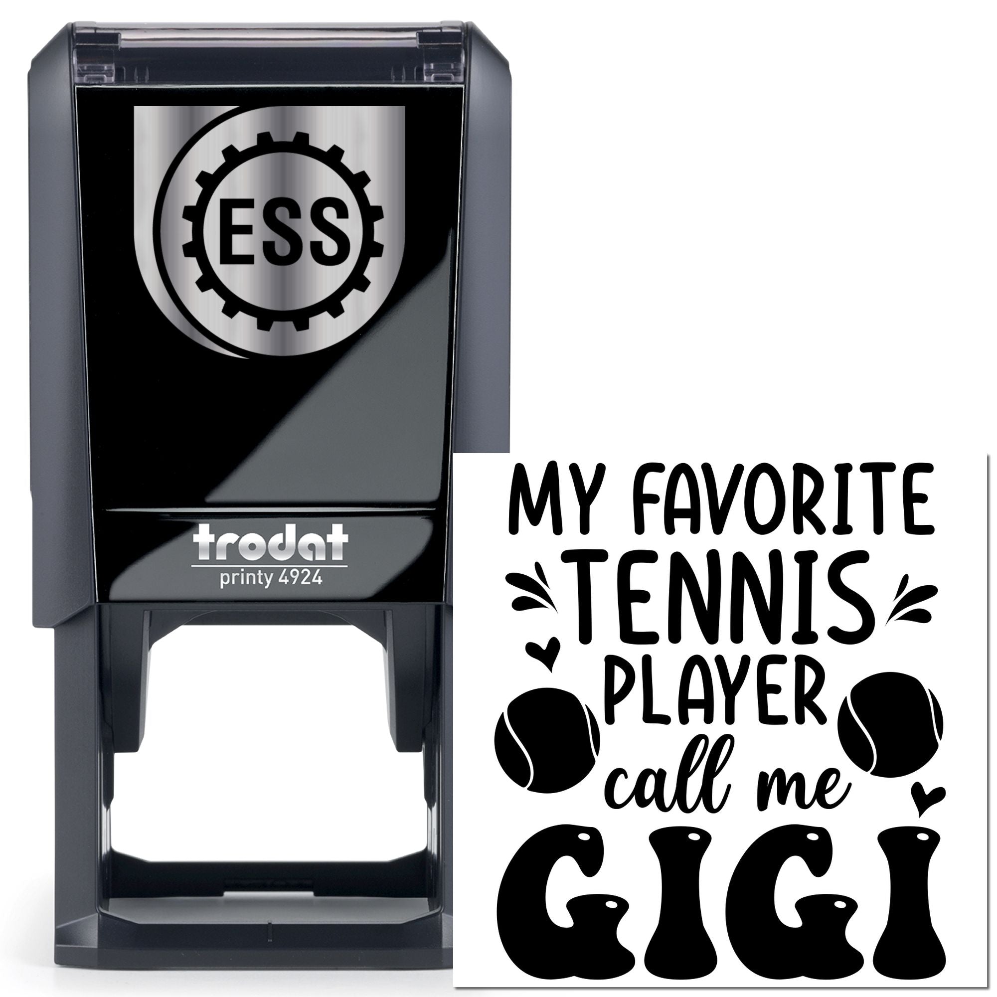 Self-Inking Gigi Tennis Card Stamp