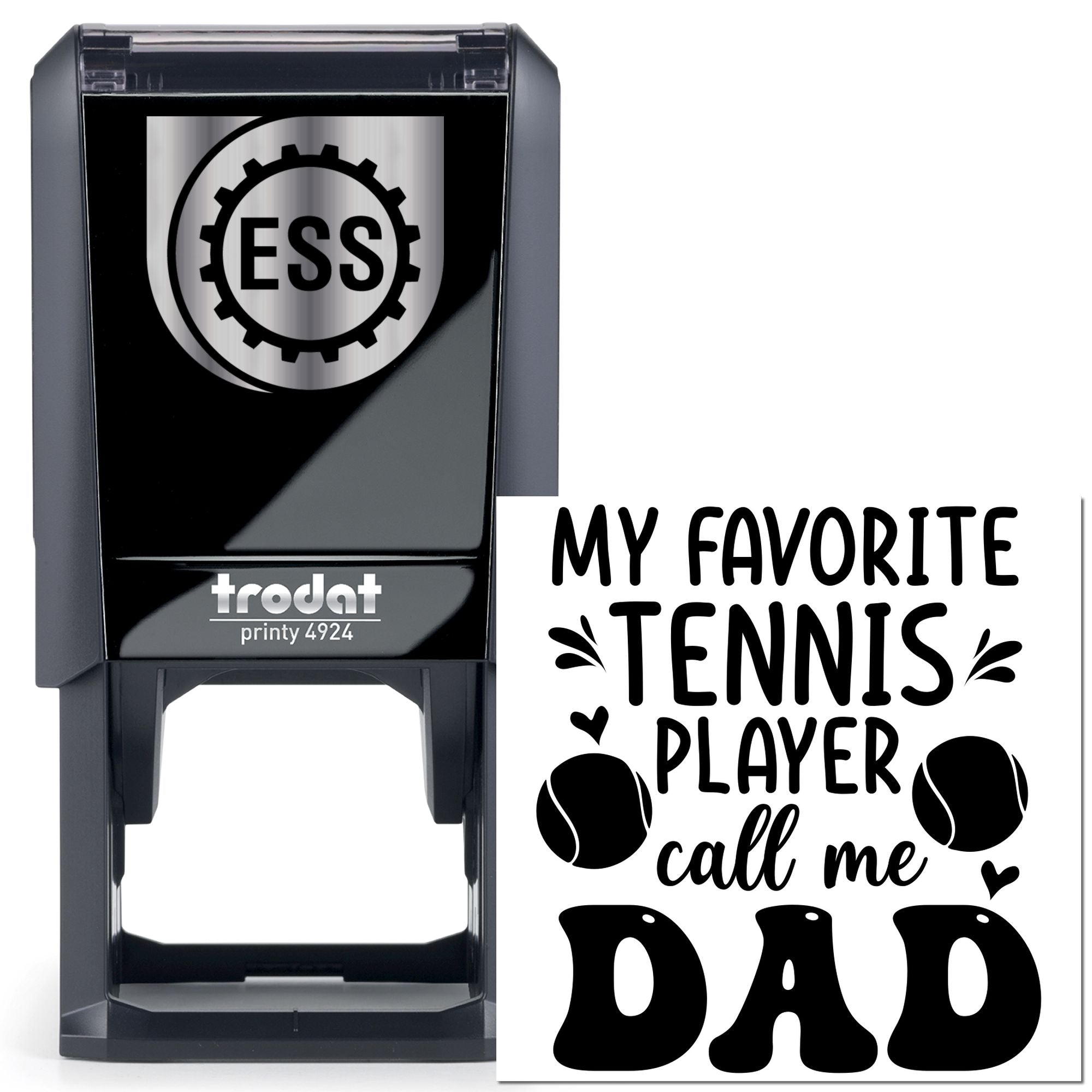 Self-Inking Tennis Dad Card Making Stamp