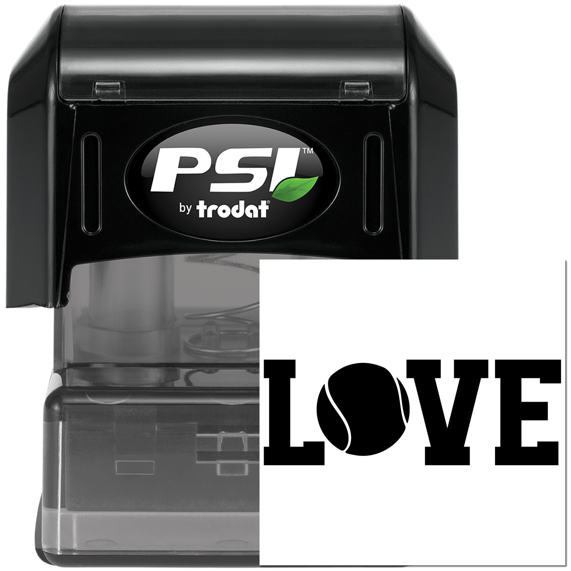 Pre-Inked Baseball Love Logo Card Stamp