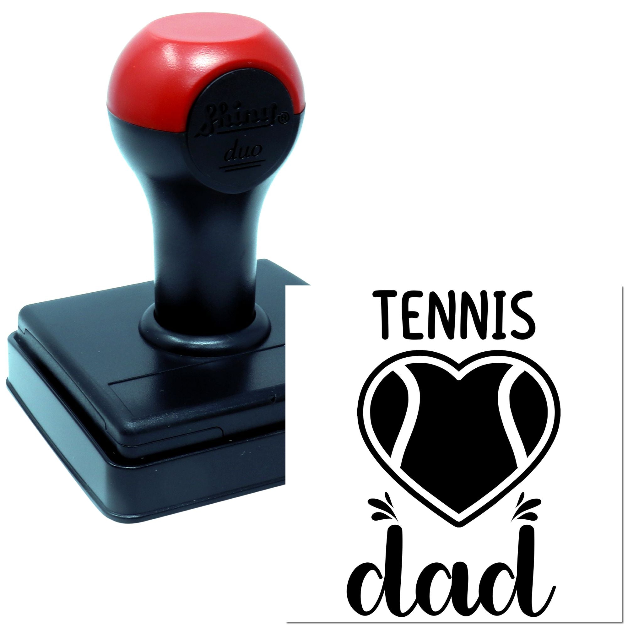 Duo Tennis Heart For Proud Dad Hand Stamp